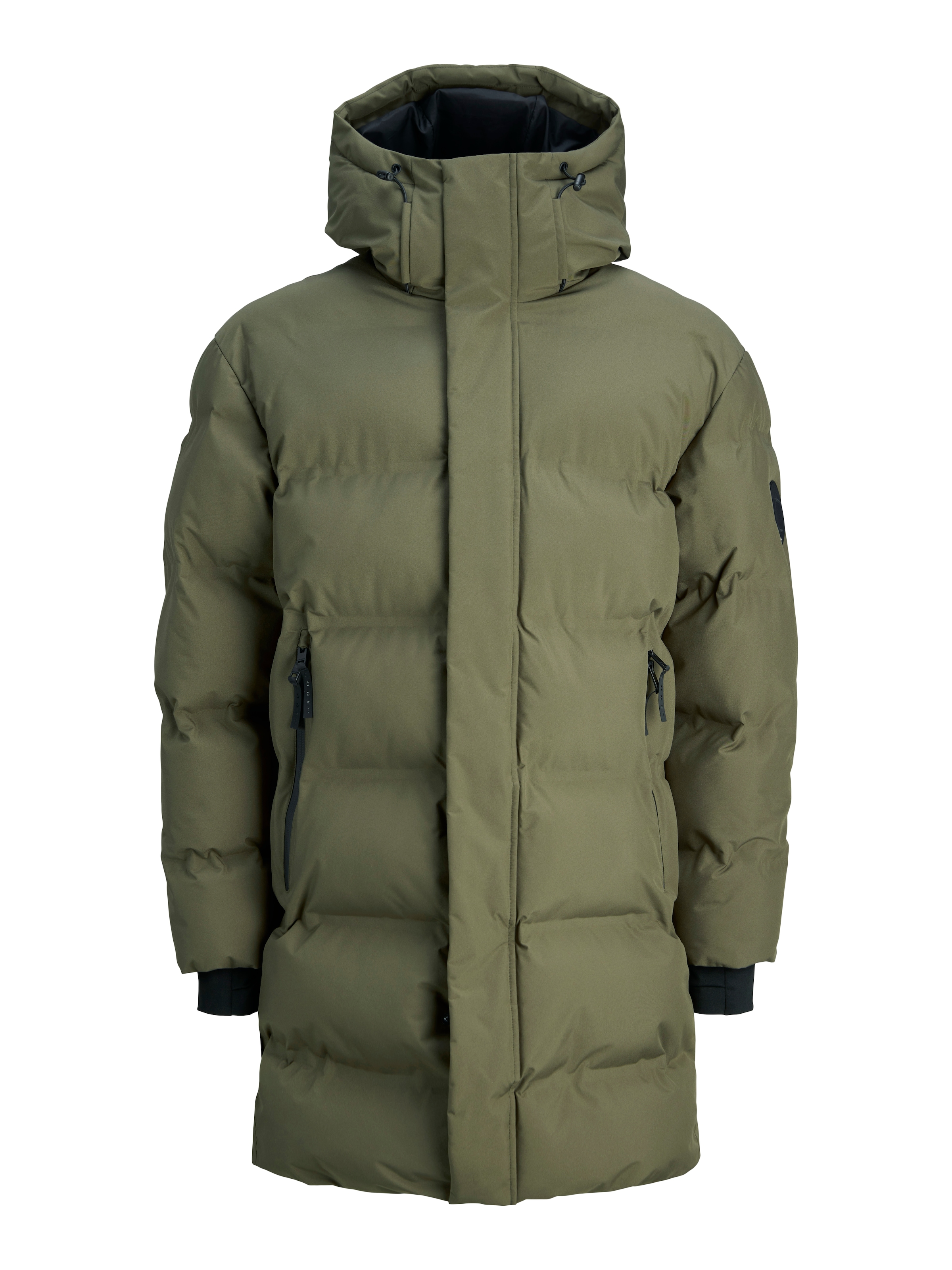 Jack & Jones Steppjacke »JCOFUSION LONG PUFFER JACKET« mit Kapuze in langer Form