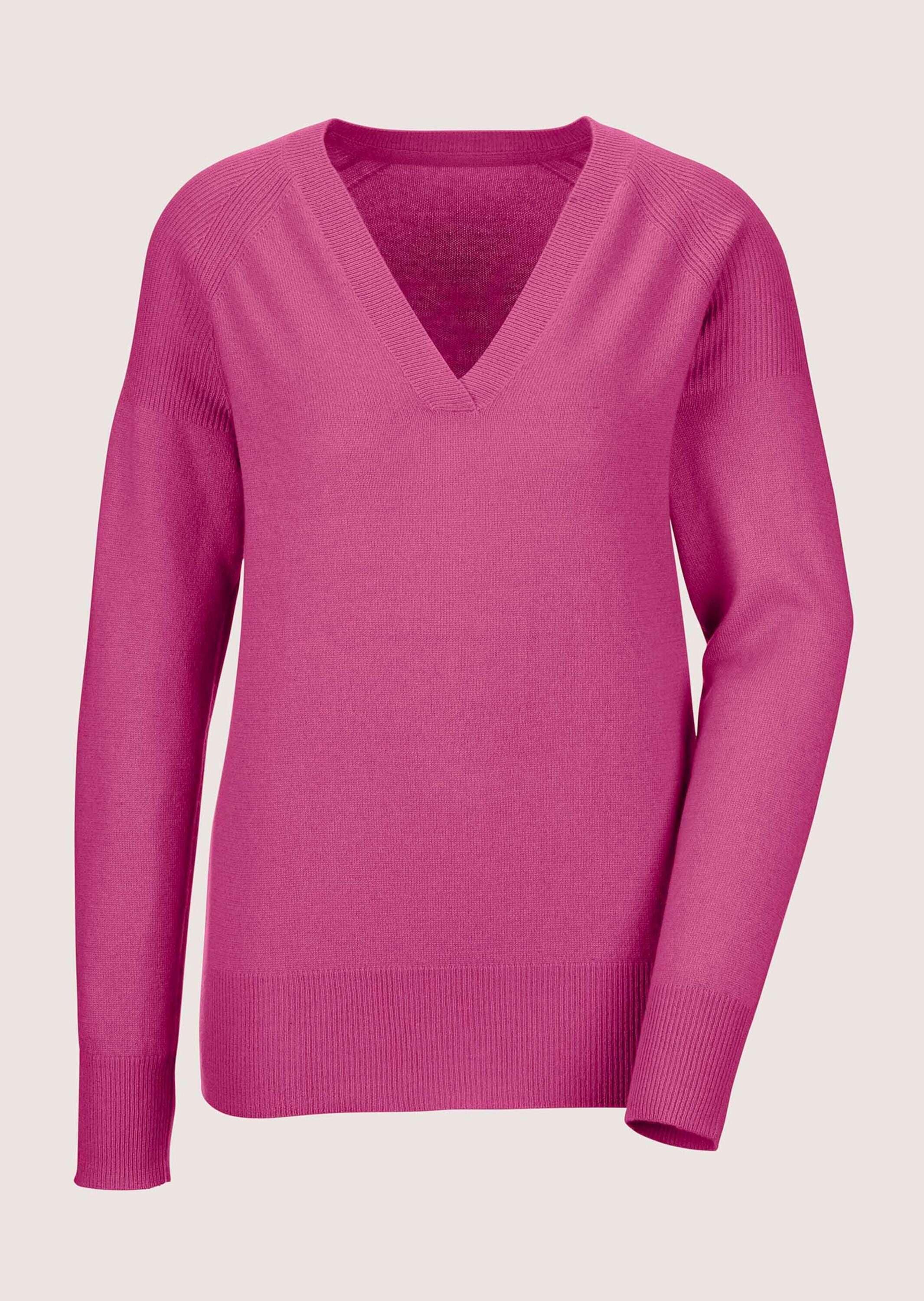 MADELEINE Longpullover "Pullover Kaschmirpullover mit V-Ausschnitt" günstig online kaufen