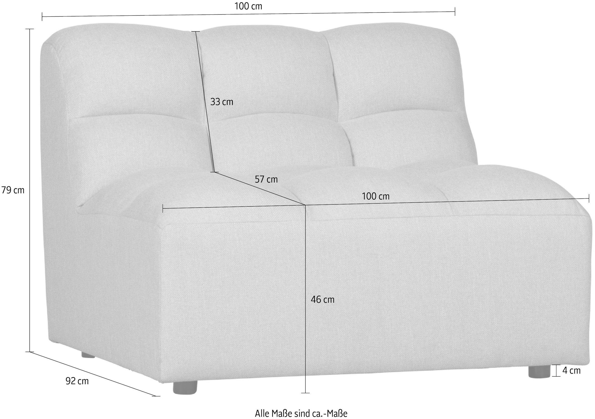 WOOOD 1,5-Sitzer »Pepper Sessel«, frei im Raum stellbar, gepolstert, Breite 100 cm