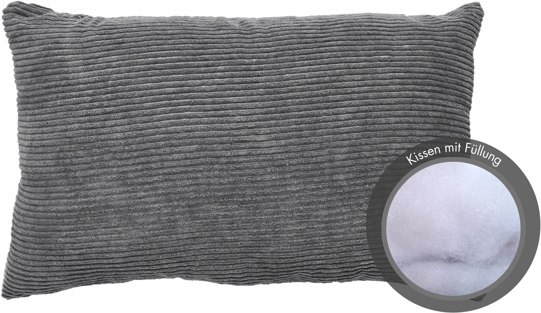 Thumbnail - Andiamo Dekokissen "Cord Kissen Emy, Kissenhülle mit Füllung" Sofakissen, eckig, 40x40 oder 30x50 cm, auch als 4er Set e...