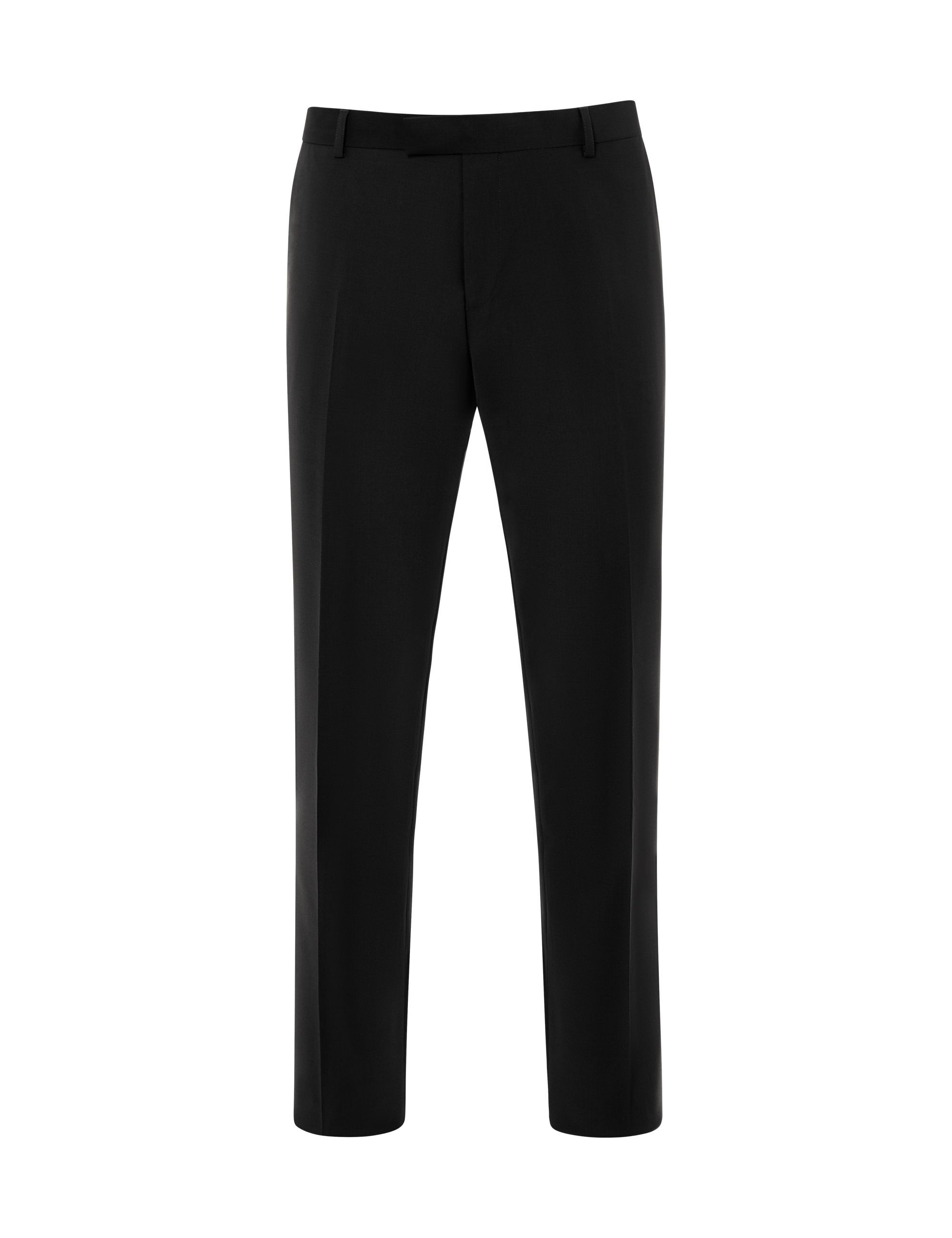 THOMAS GOODWIN Herren Anzughose "Hose", schwarz, Gr. 90, unifarben, 52% Polyester, 43% Wolle, 5% Elasthan, Hosen, im Slim-Fit, 3935-0-20707