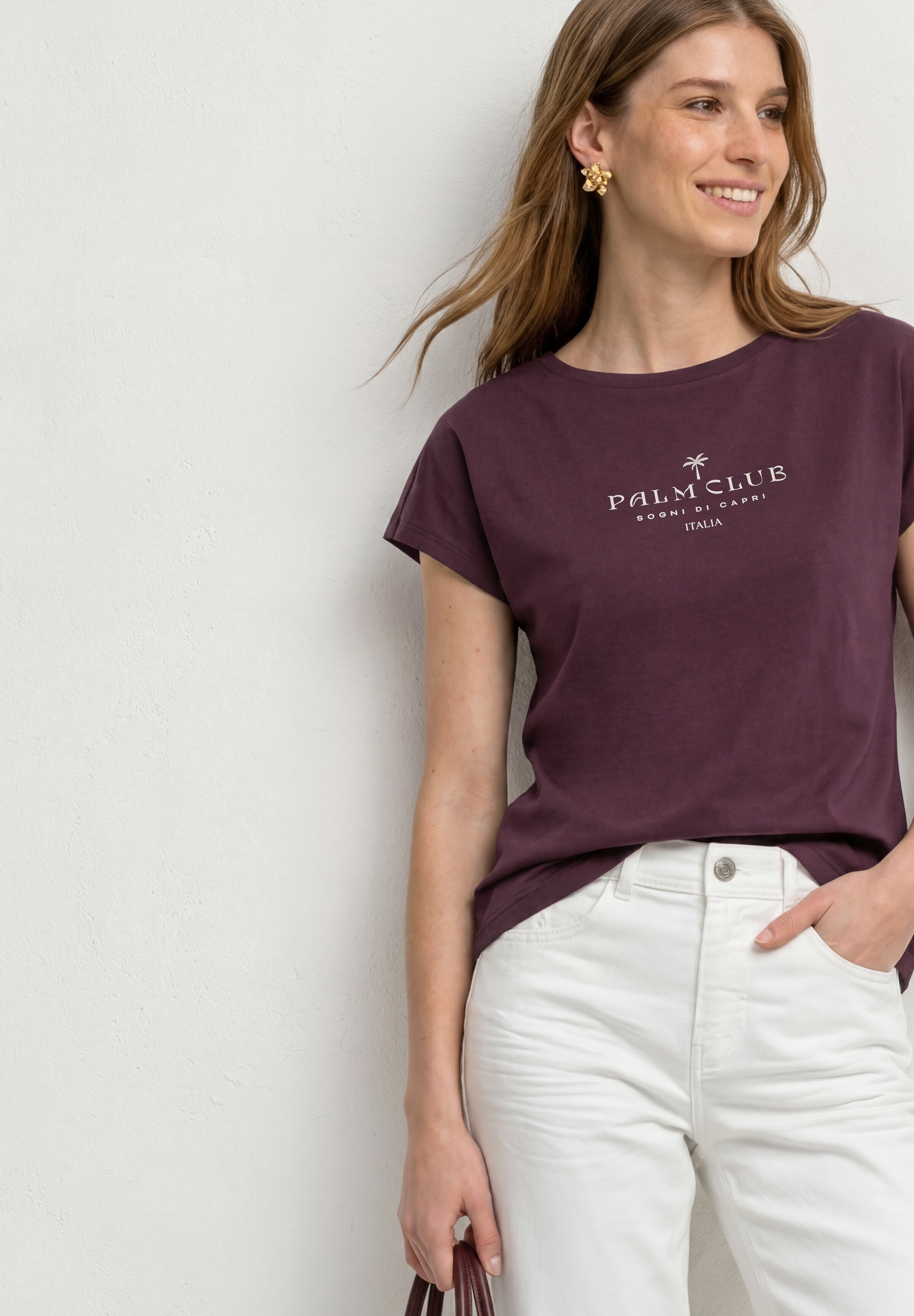 STREET ONE Shirttop Sommertop mit Wording