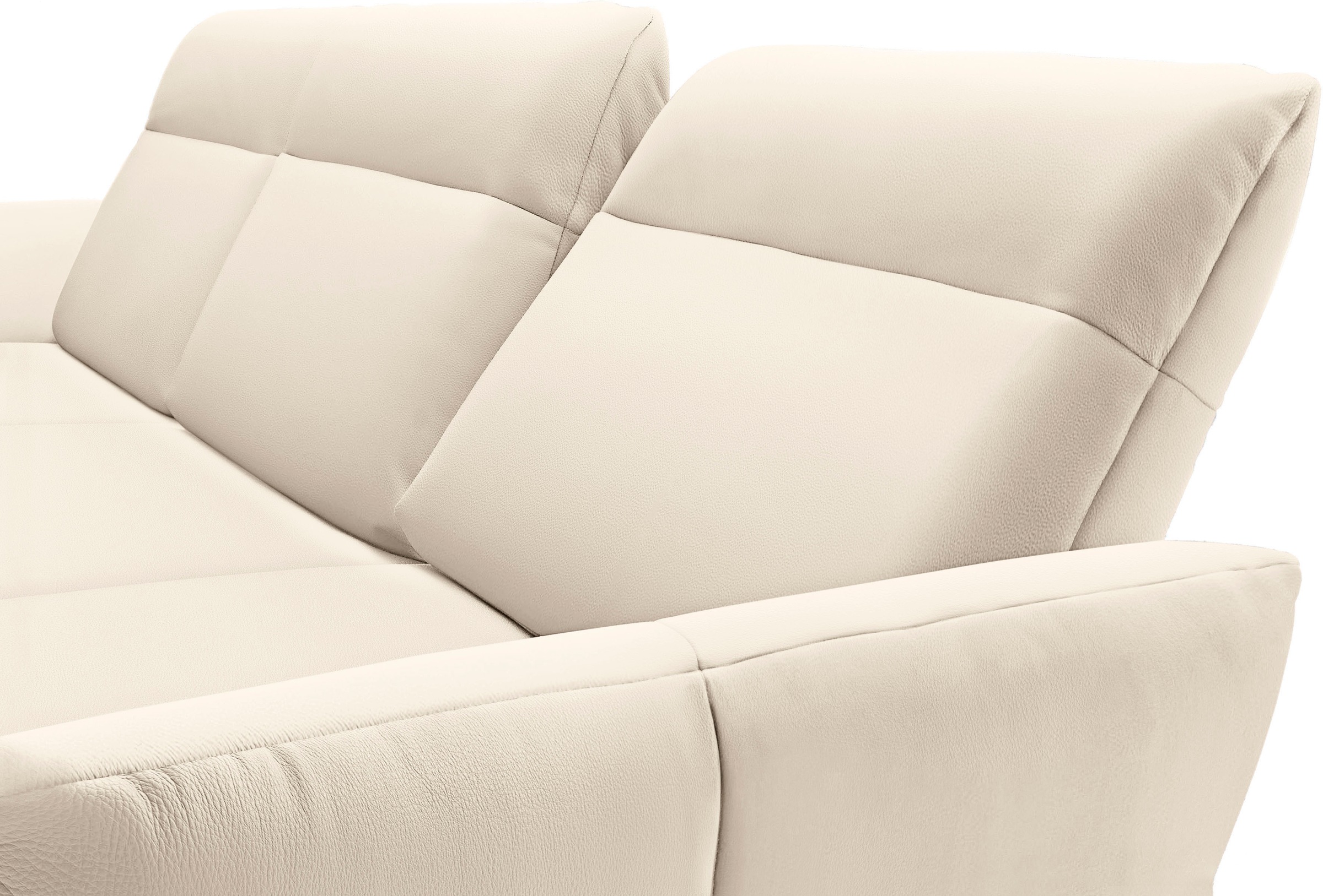 Creation BY ROLF BENZ Ecksofa »CR.460«, Sockel in Eiche, Winkelfüße in Umbragrau, Breite 318 cm