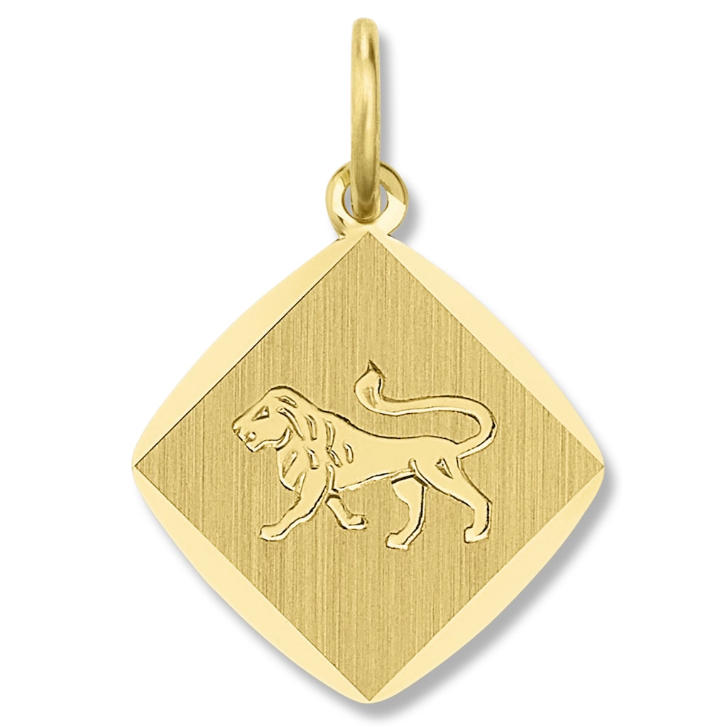 ONE ELEMENT Sternzeichenanhänger »Löwe Sternzeichen Anhänger aus 333 Gelbgold« Damen Gold Schmuck Löwe
