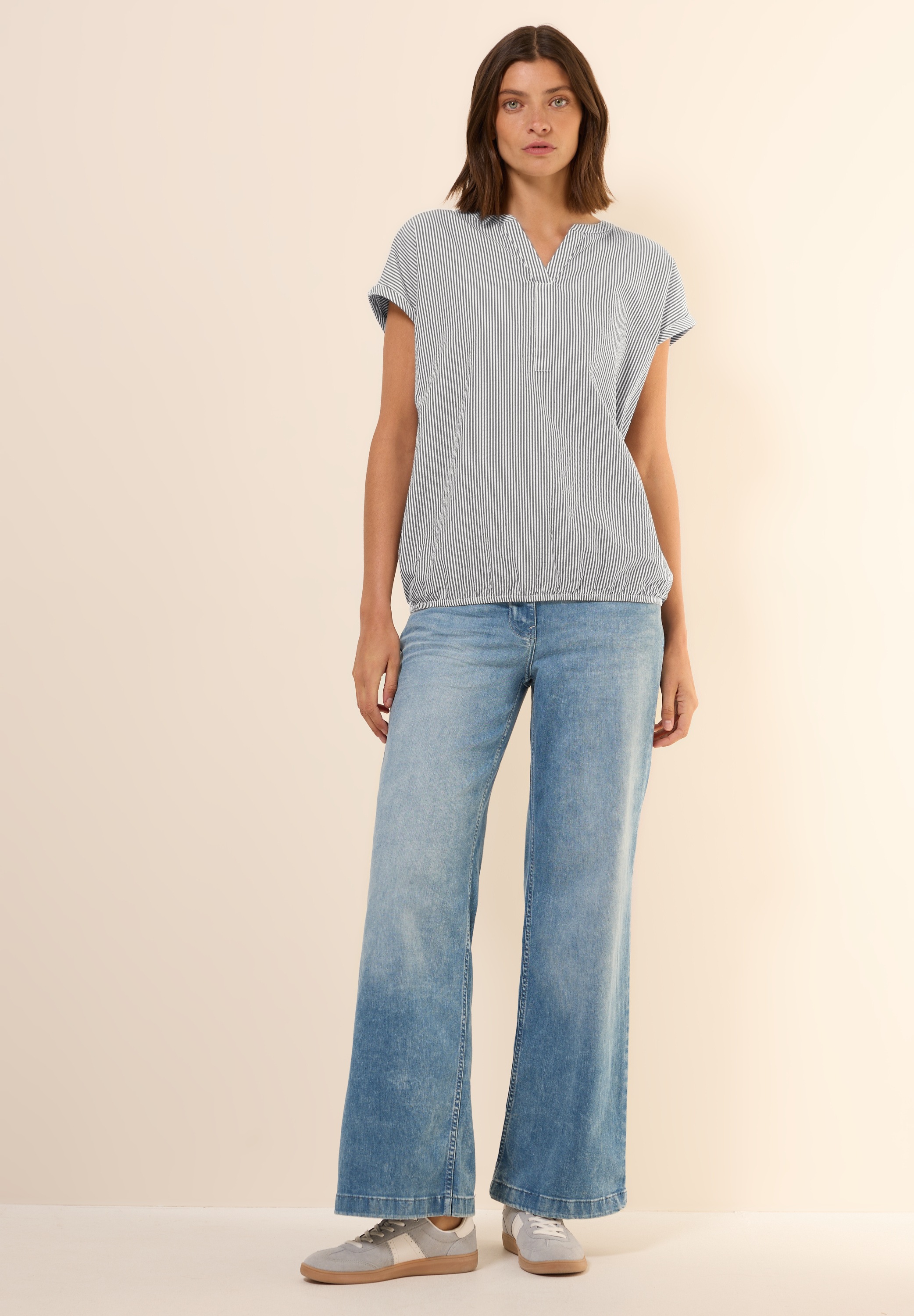 Thumbnail - Cecil Kurzarmbluse mit Elastiksaum