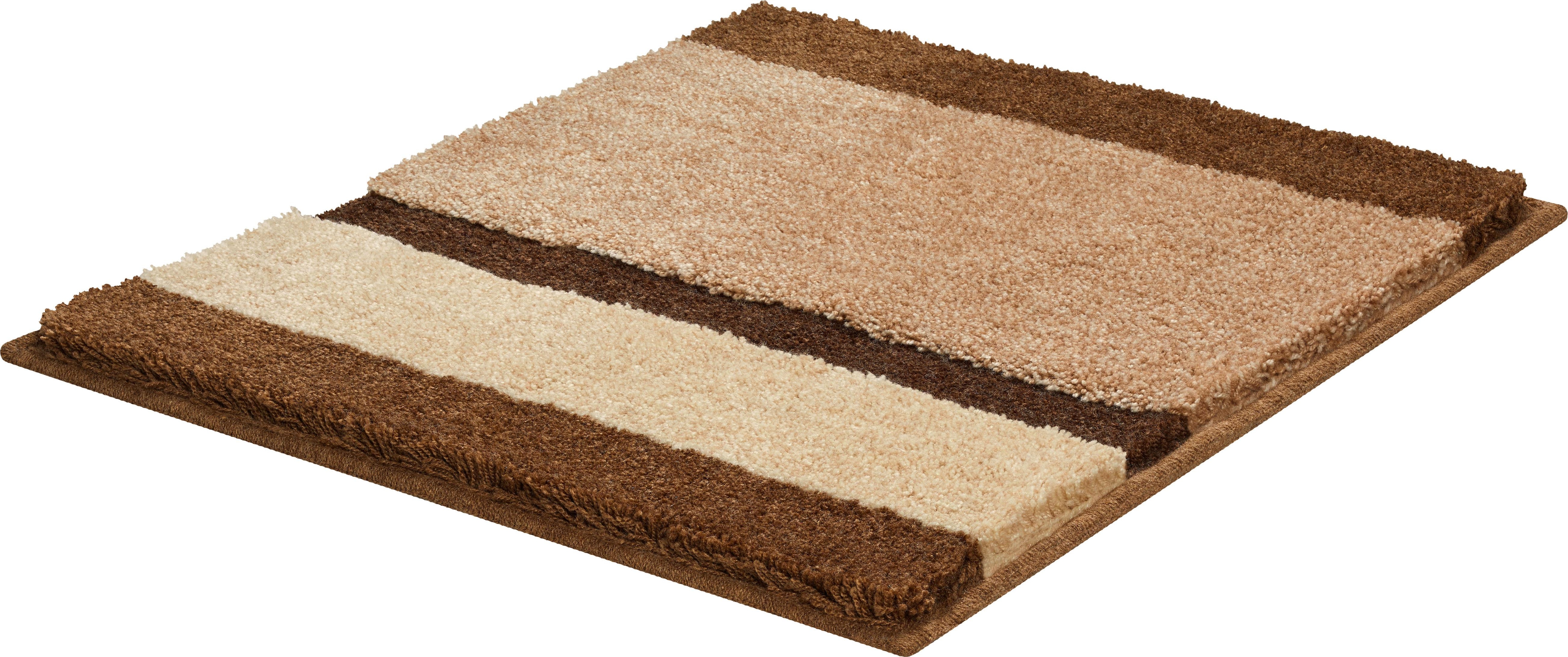 Grund "Room" Höhe 24 mm rutschhemmend beschichtet fußbodenheizungsgeeignet besonders dichter Flor, Badematte mit Streifen