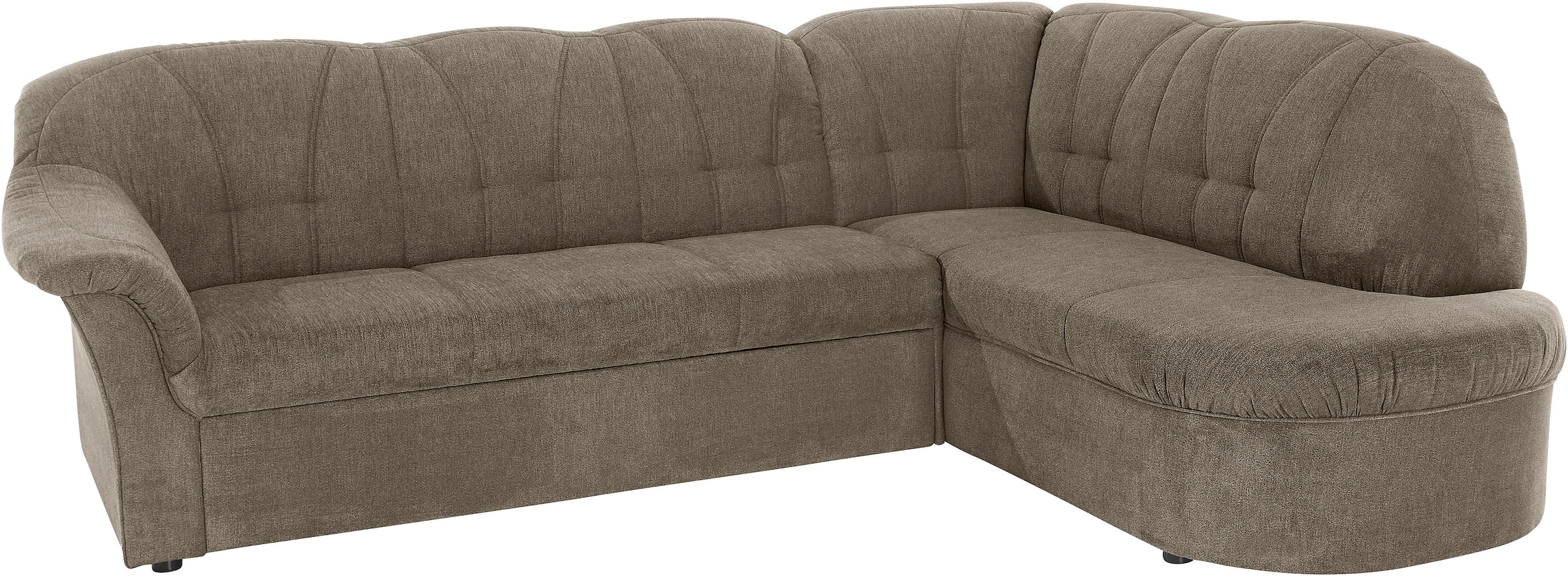 DOMO collection Ecksofa »Pegnitz, elegante Rückensteppung, zeitlose Formensprache, L-Form«, wahlweise mit Bettfunktion