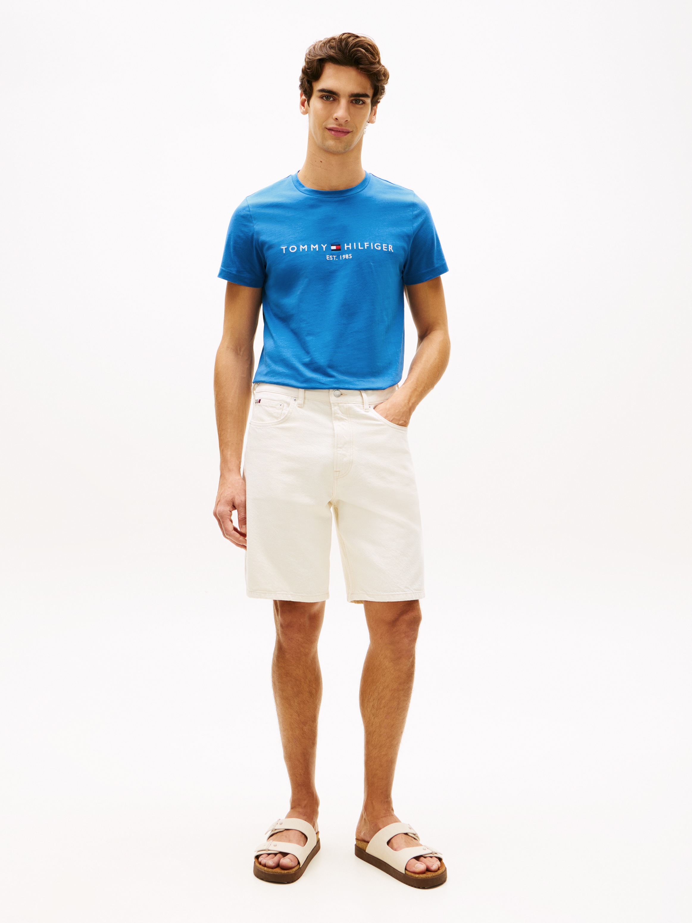 Thumbnail - Tommy Hilfiger T-Shirt "TOMMY LOGO" aus reiner Baumwolle