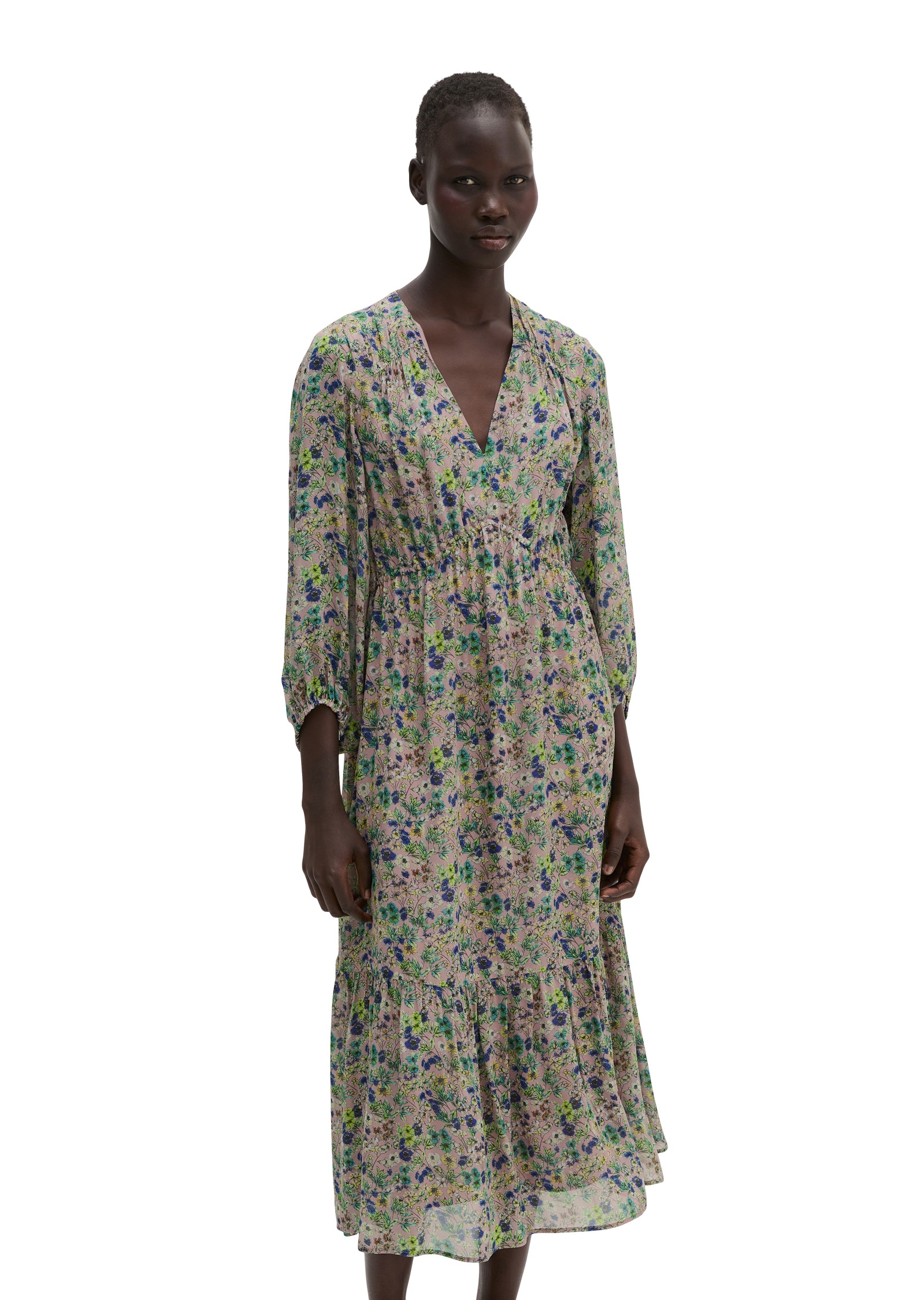 Marc OPolo Midikleid "aus bedruckter Viskose"