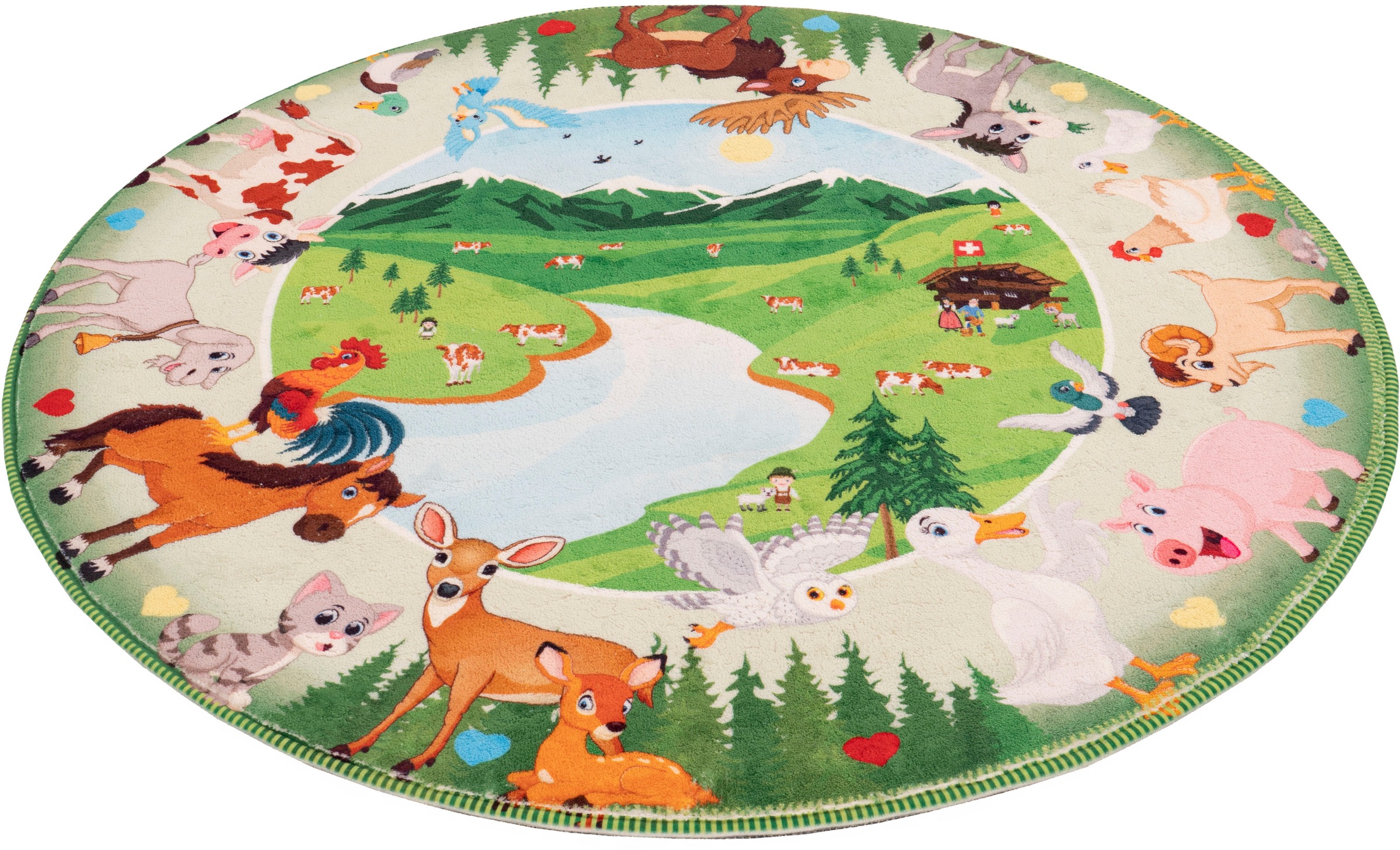 Obsession Kinderteppich "My Juno 476" rund 10 mm Höhe Spielteppich, Motiv T günstig online kaufen