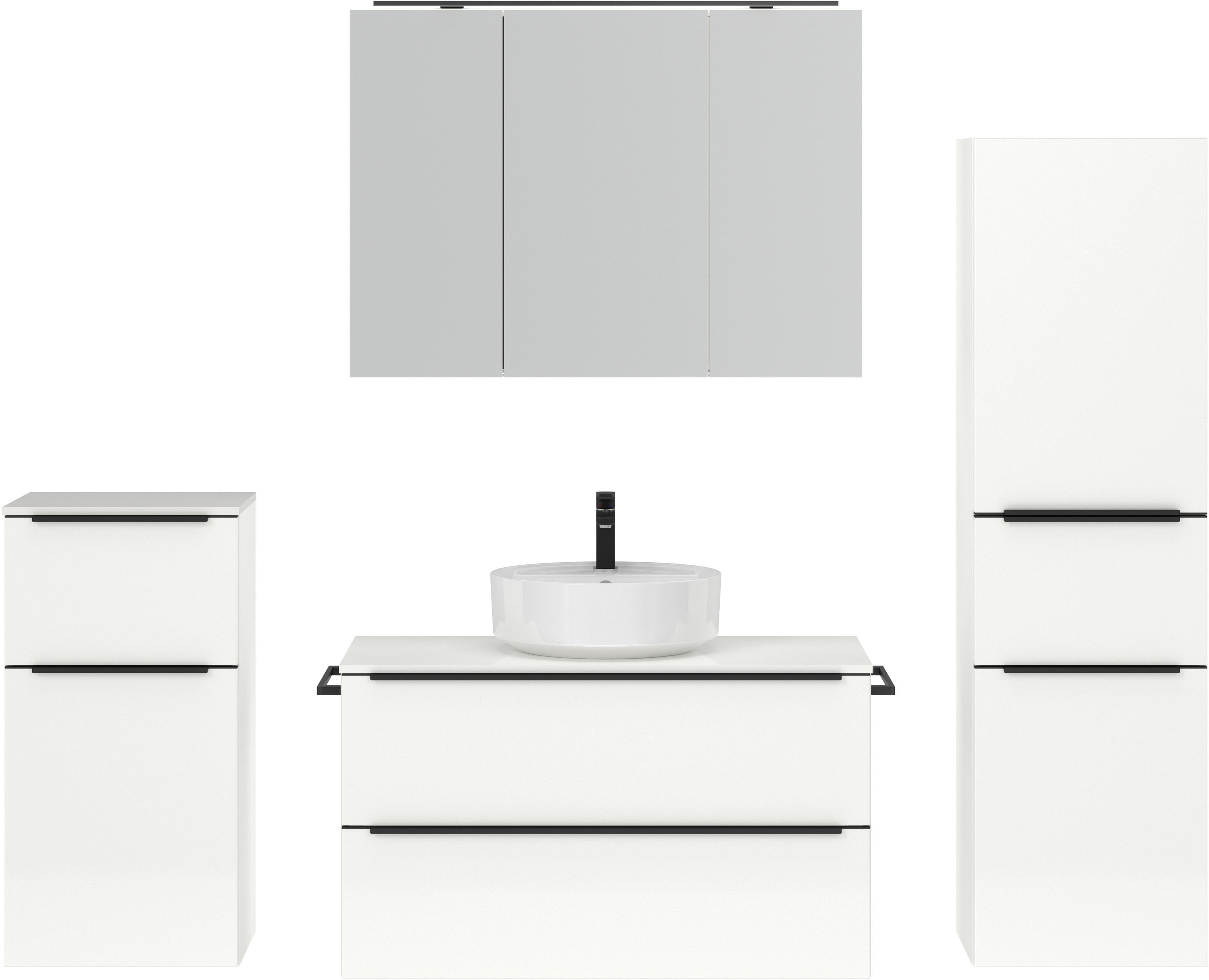 nobilia Badmöbel-Set "Alvene" vormontiert, mit Soft-Close, 4 Stk. tlg. günstig online kaufen