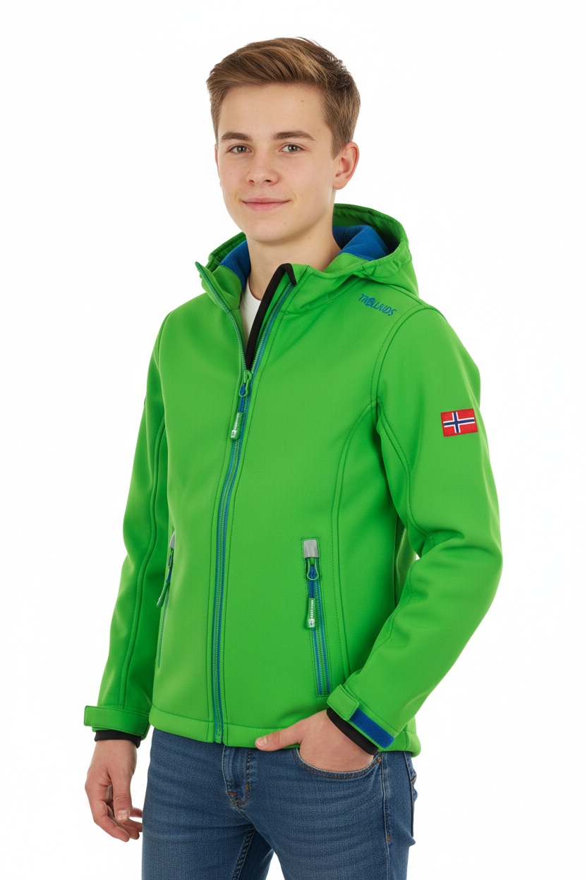 TROLLKIDS Softshelljacke "Kids Trollfjord Jacket" Langarm-Design, mit Reißverschluss, wärmeisolierend