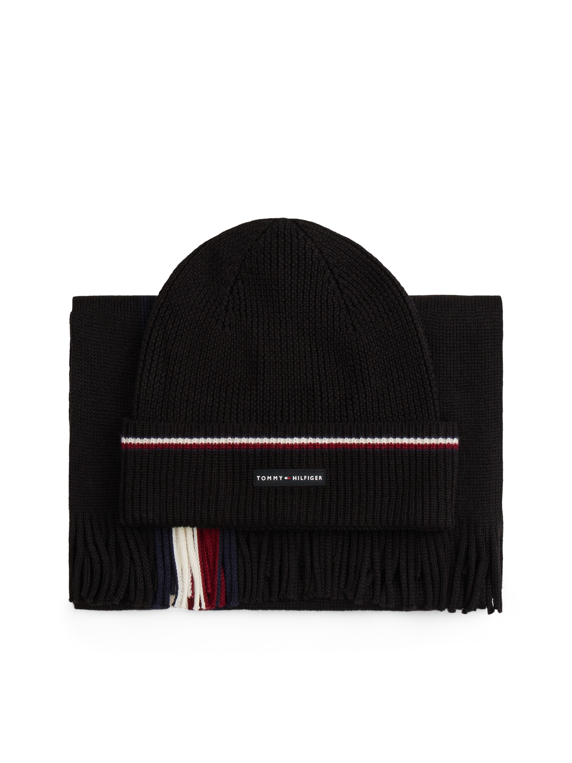 Tommy Hilfiger Beanie "TH RWB BEANIE & SCARF", in Geschenkbox, aus Wollmix günstig online kaufen