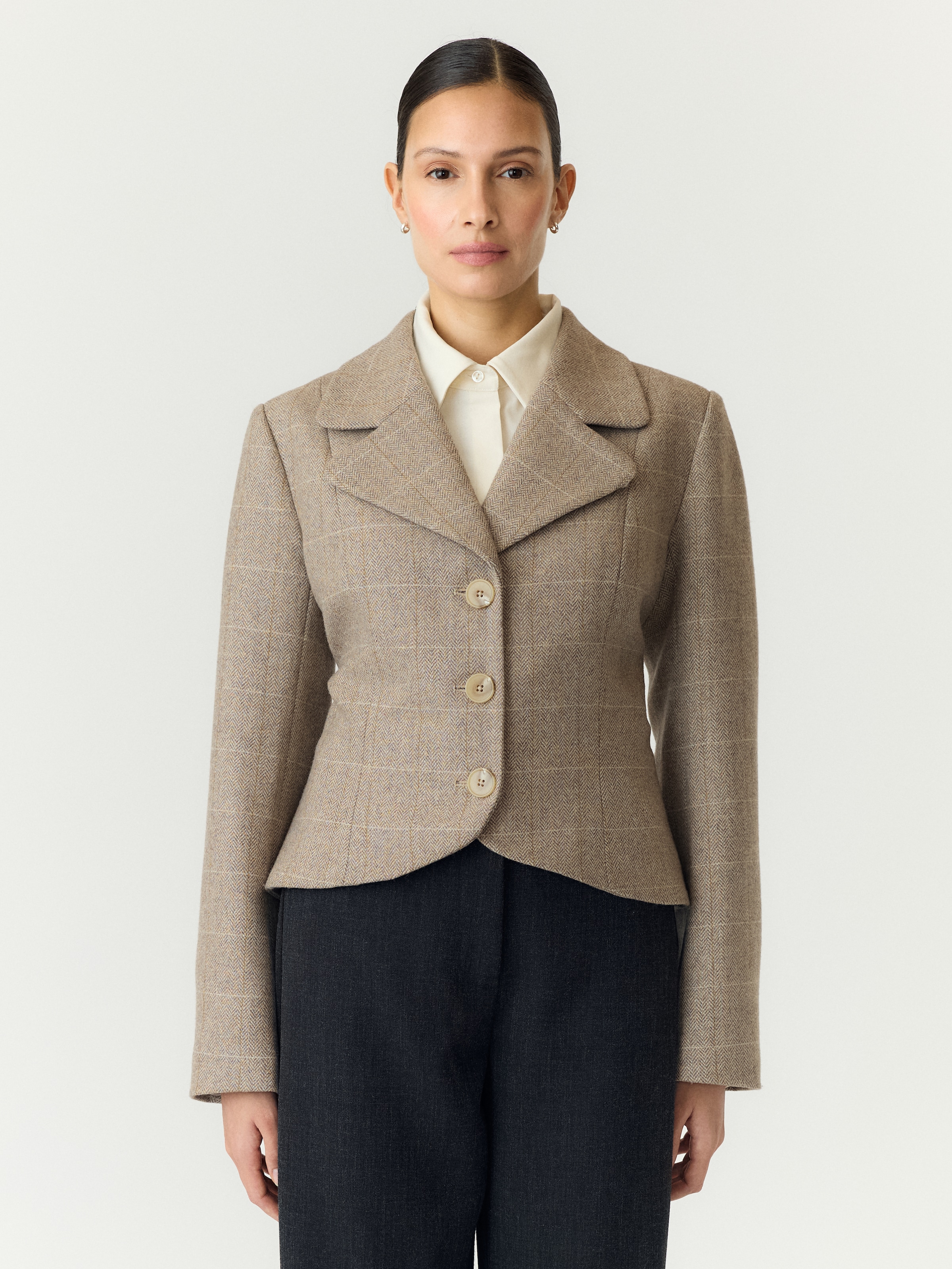 Y.A.S Kurzjacke "YASTHELA LS WOOL BLEND SHORT JACKET NOOS" Materialmix mit Wolle