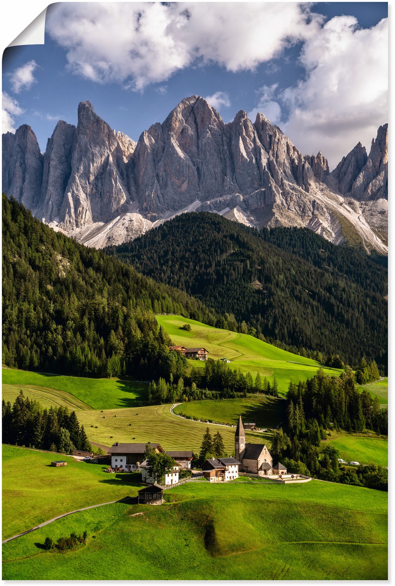 Artland Wandbild »Sommer in Südtirol (1 & oder Poster Alubild, Wandaufkleber | in Berge St.), Dolomiten«, kaufen Alpenbilder, den Leinwandbild, BAUR als in Größen versch
