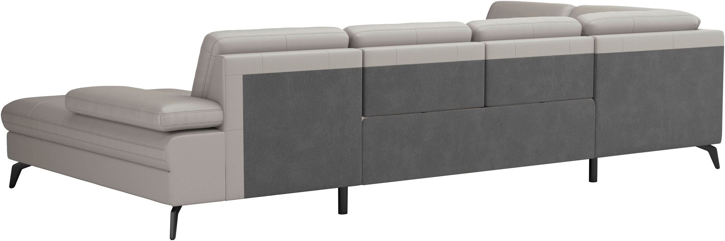 sit&more Wohnlandschaft »Morris U-Form, inkl. Sitztiefenverstellung«, wahlweise mit Armteilverstellung, Bettfunktion & Bettkasten