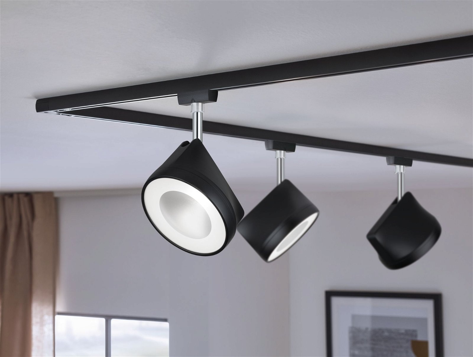 Paulmann Schienensystem-Leuchten »URail Schienenspot Arena 860lm 14W 4000K 230V Schwarz matt, Chrom«