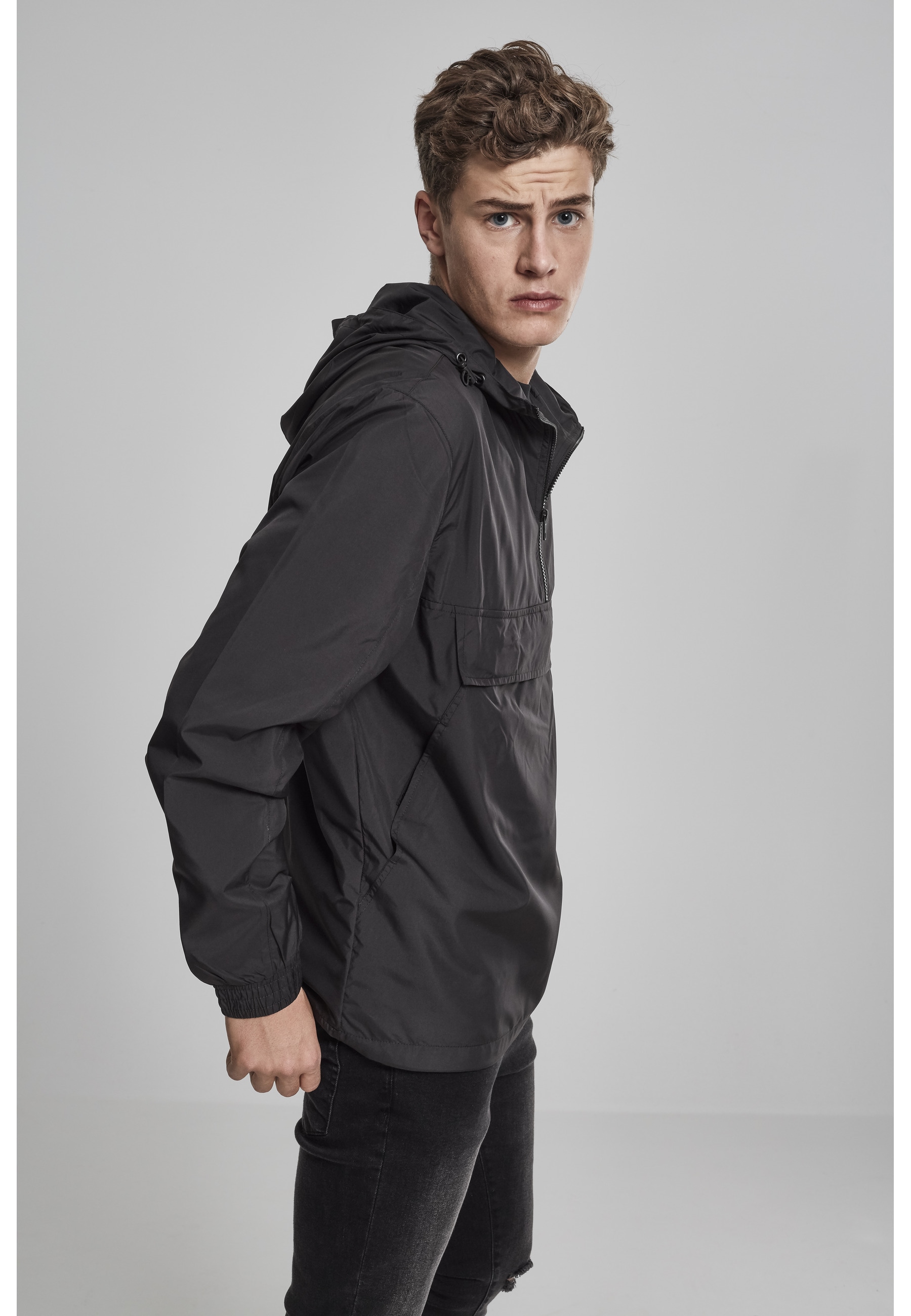 URBAN CLASSICS Funktionsmantel »Urban Classics Herren Basic Pull Over Jacket« 1 Stk.