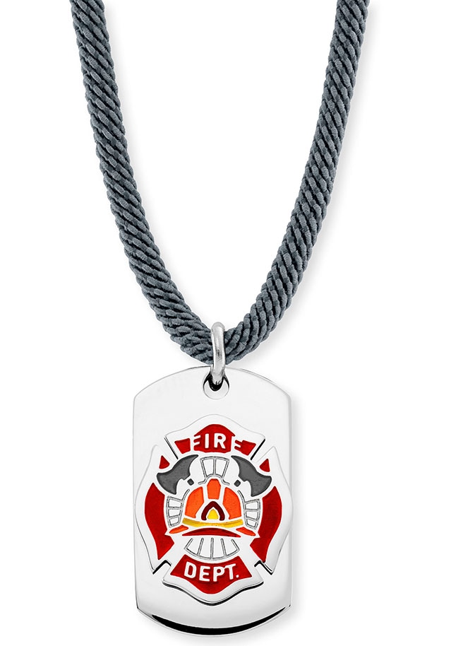 Herzengel Kette mit Anhänger »Feuerwehr, HEN-FIREFIGHTER«, mit Emaille