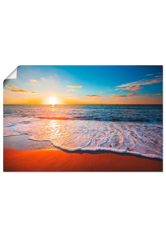 Wandbild »Sonnenuntergang und das Meer«, Strand, (1 St.)