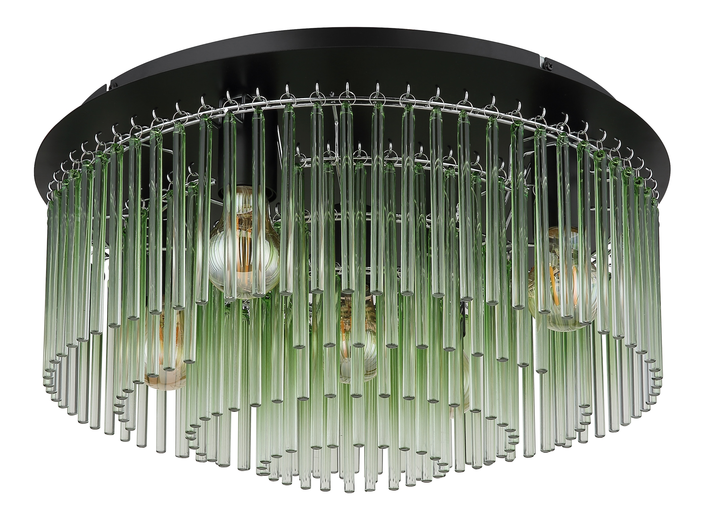 GLOBO LIGHTING Deckenleuchte »GORLEY« E27 1 Stk. Deckenlampe Glasstäbe grün klar verlaufend elegant Wohnzimmer