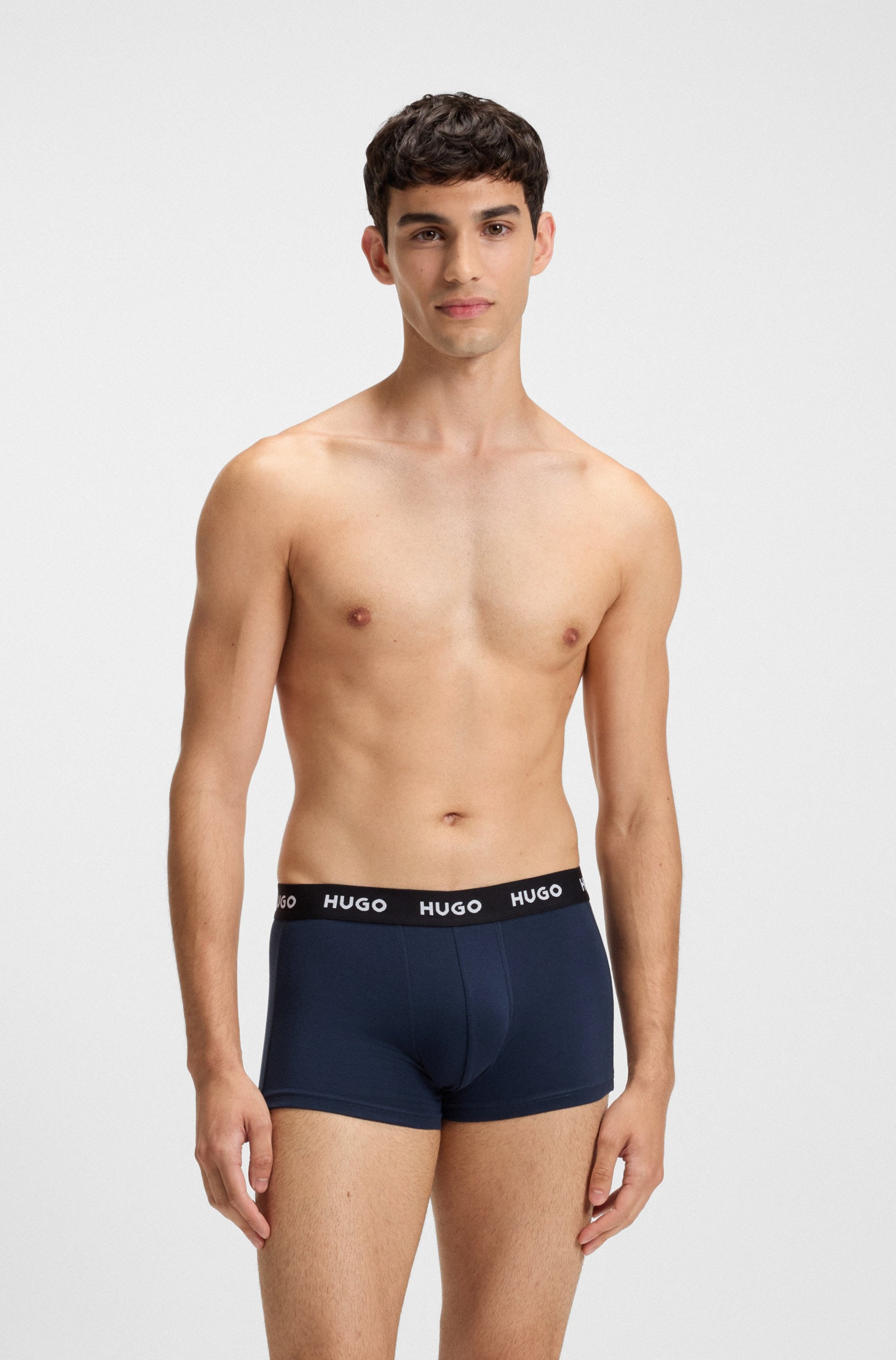 HUGO Underwear Trunk »TRUNK TRIPLET DESIGN« Packung, 3 Stk. mit Logobund