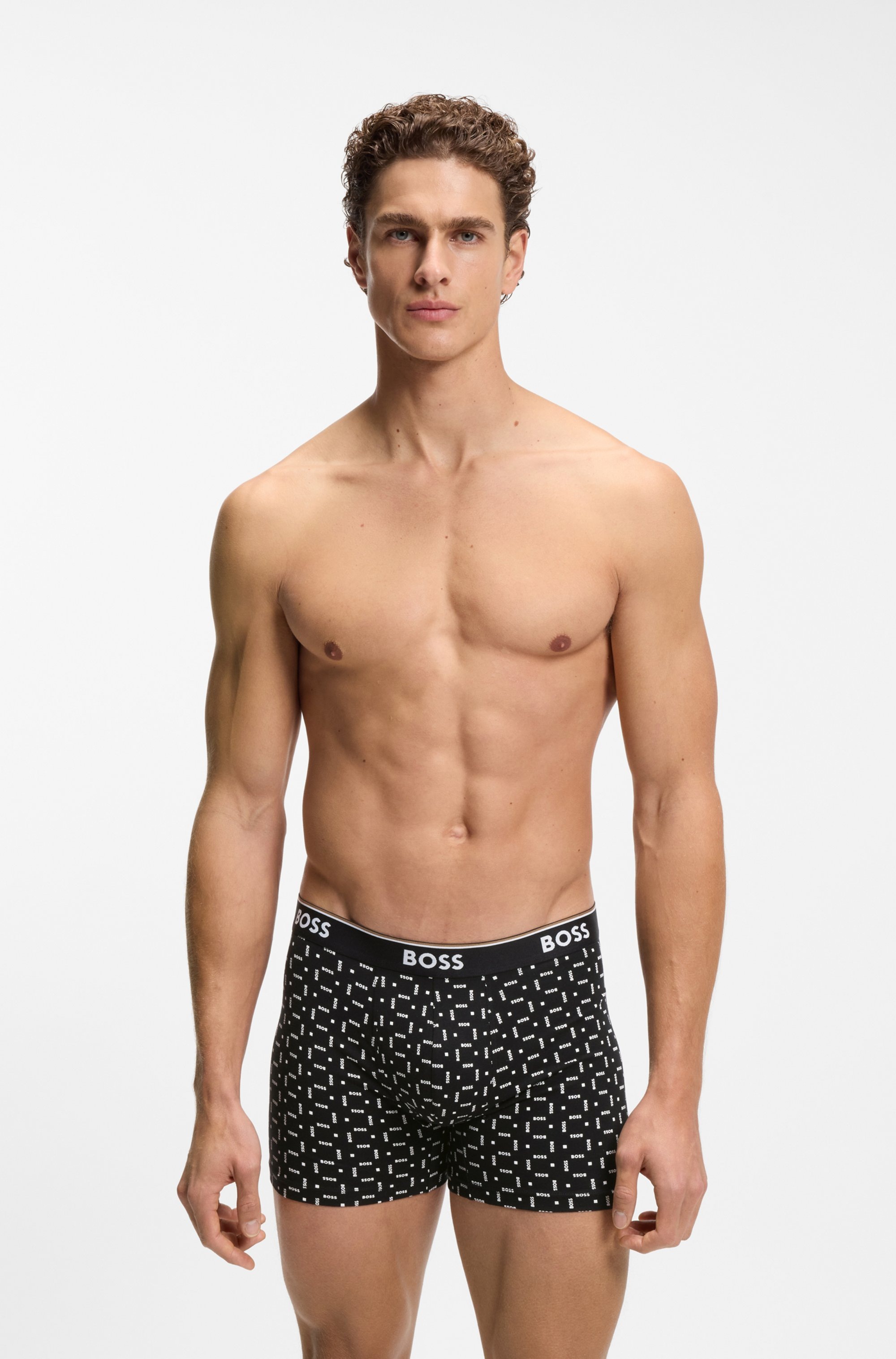 BOSS Boxershorts Packung, 3 Stk. längeres Bein, anliegend, aus Stretch-Baum günstig online kaufen