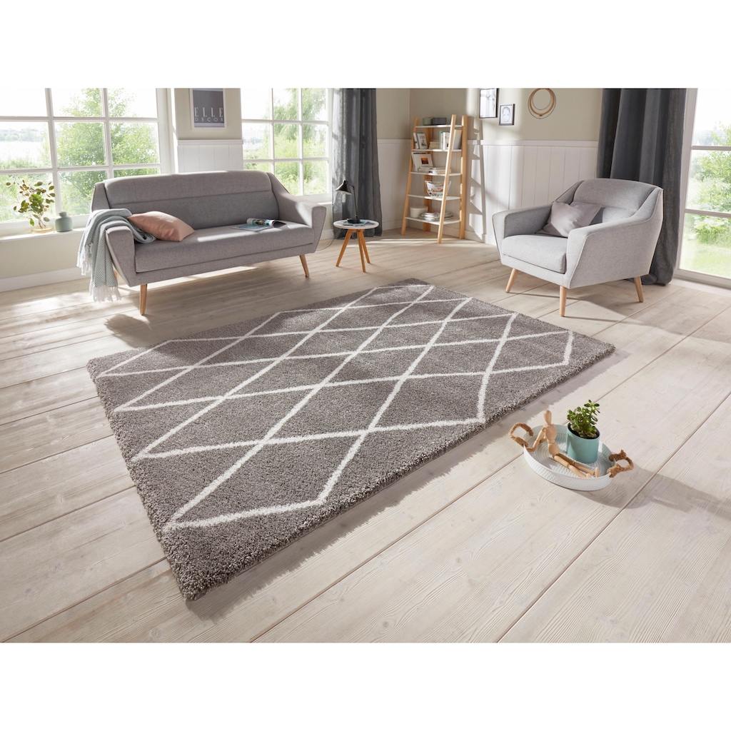 ELLE DECORATION Hochflor-Teppich »Abbeville«, rechteckig