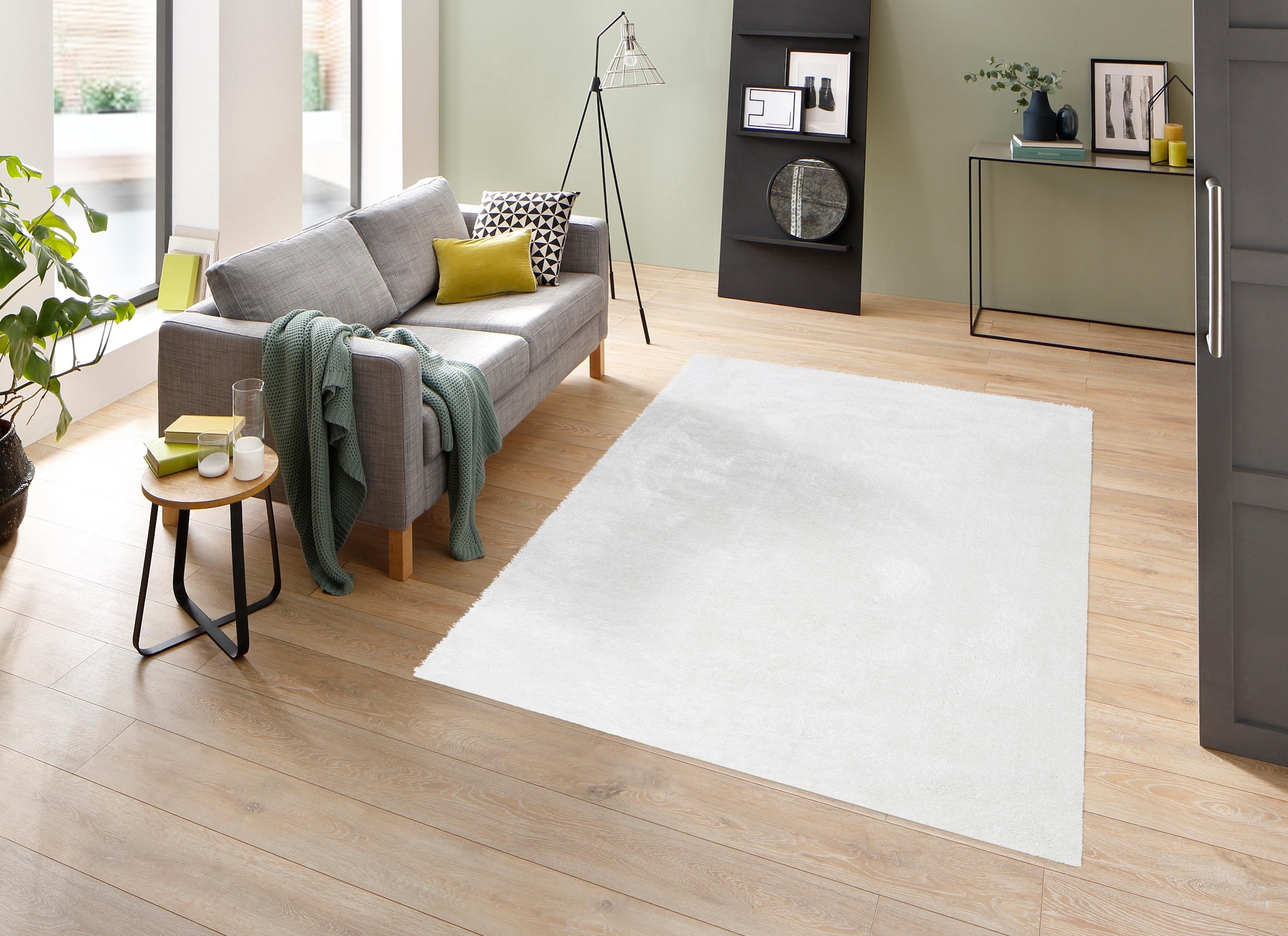 my home Hochflor-Teppich »Mikro Soft Ideal«, rechteckig, Microfaser, extra flauschig, Weich, Pflegeleicht, Elegant, Uni