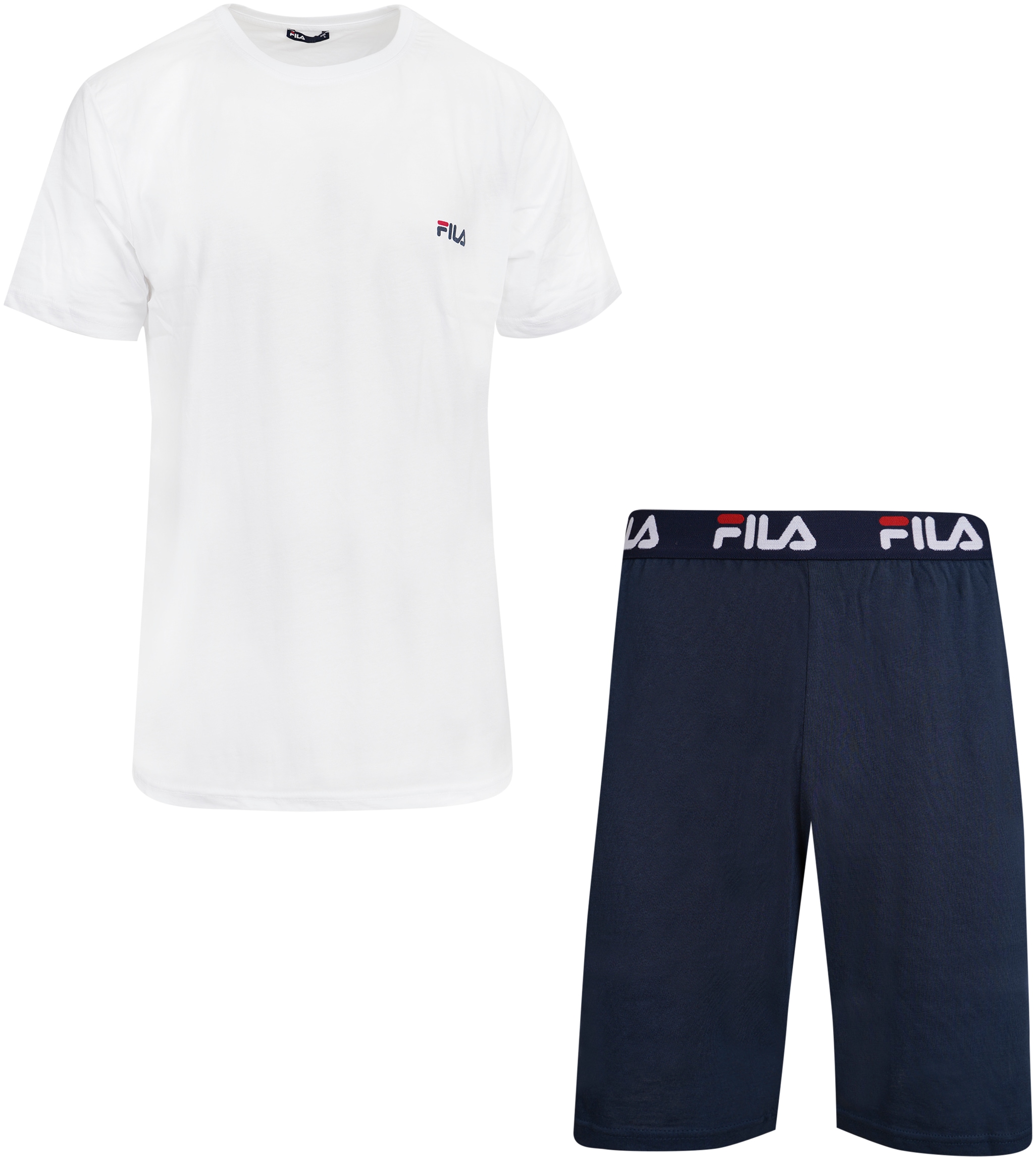 Shorty, (2 tlg.), Hose mit elastischem Logobund und Kurzarmshirt