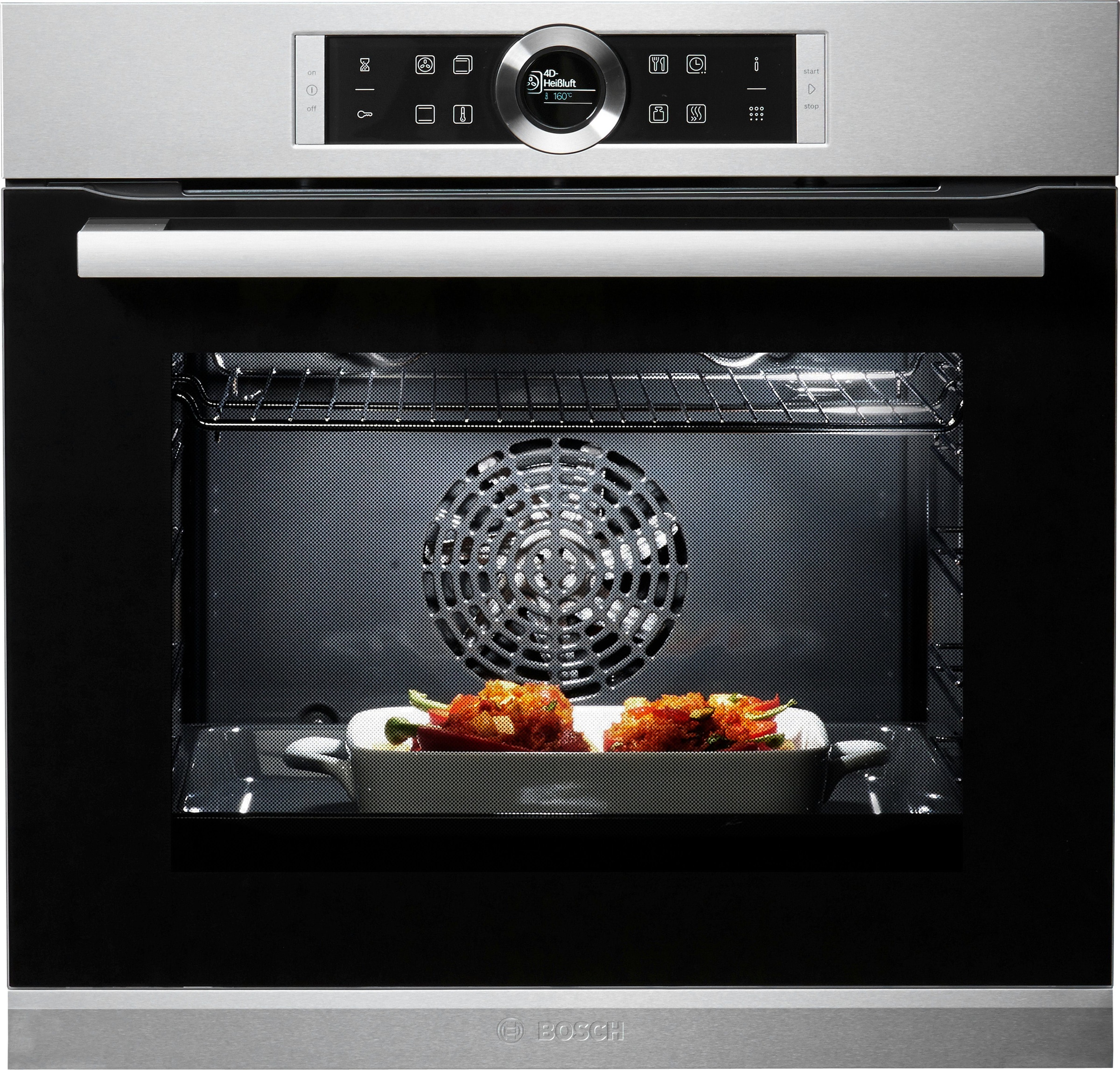 BOSCH Pyrolyse Backofen HBG675BS1 Serie 8 mit Teleskopauszug