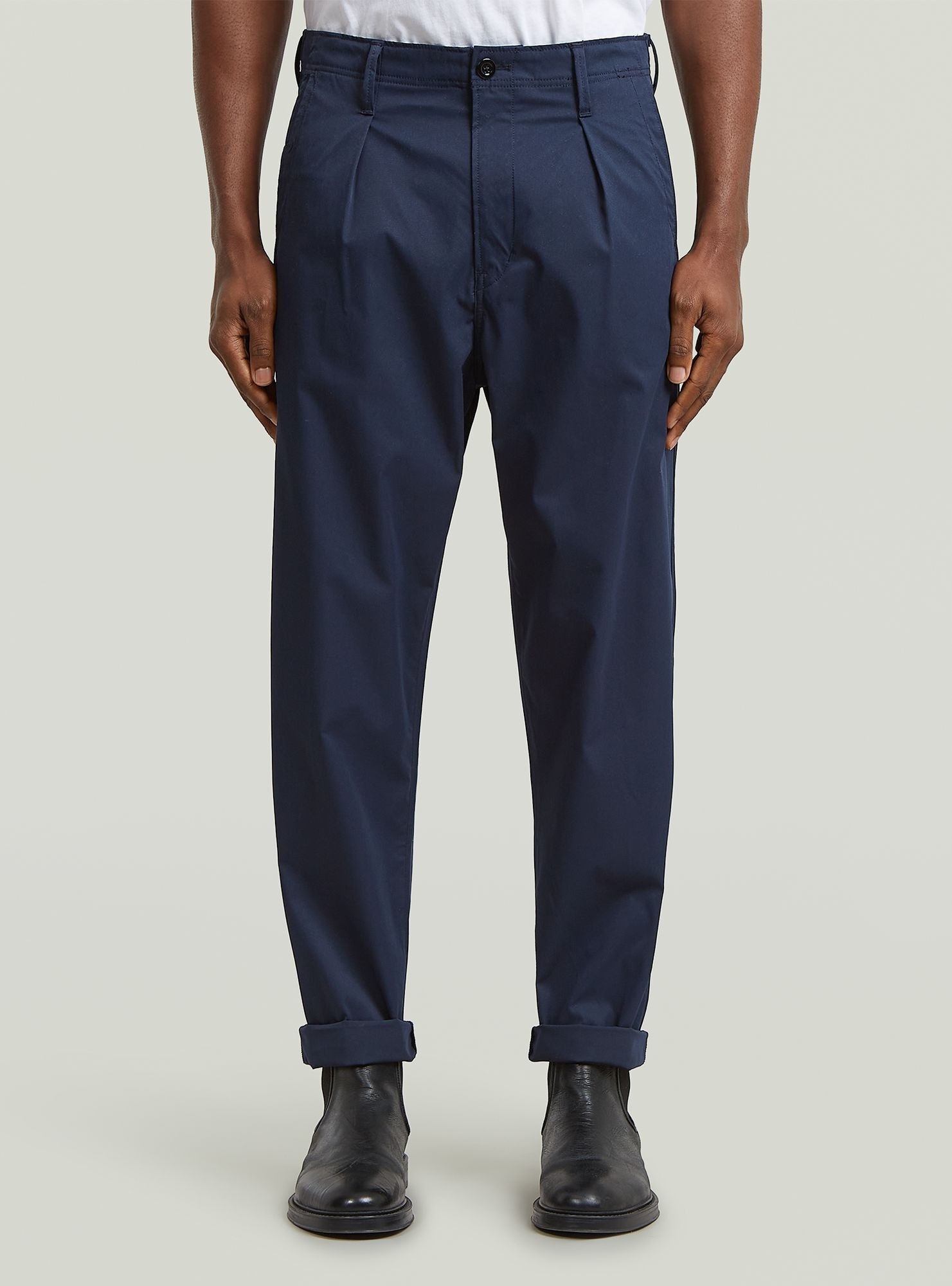 G-STAR Chinohose "Pleated Chino Relaxed Tapered" günstig online kaufen