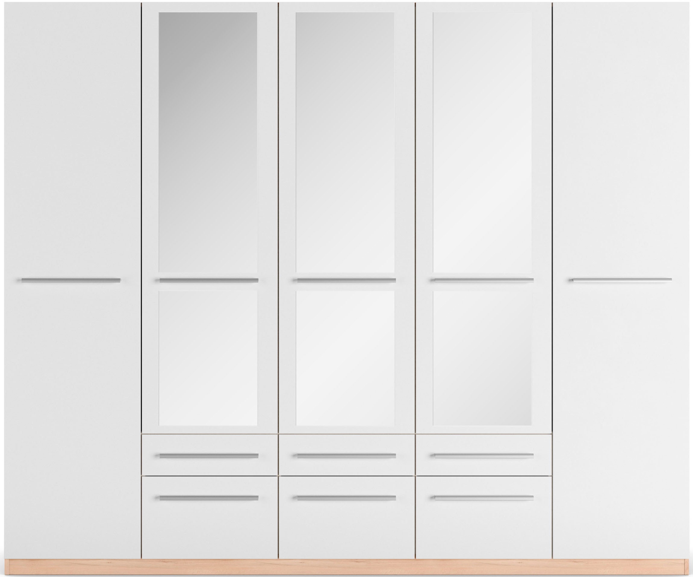 priess Kleiderschrank »Schrank Garderobe Wäscheschrank Barcelona in 5 Breiten«, viel Stauraum, geräumige Schubkästen, mit Spiegel, MADE IN GERMANY