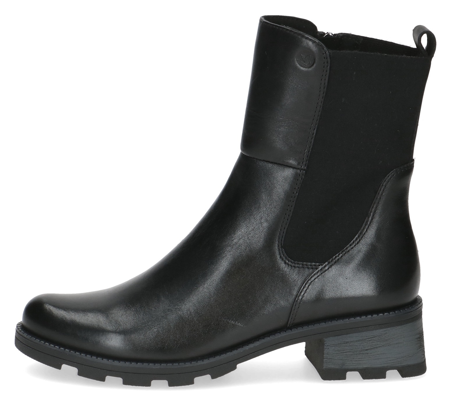 Caprice Chelseaboots, Blockabsatz, Stiefelette, Komfortschuh mit breitem Stretcheinsatz