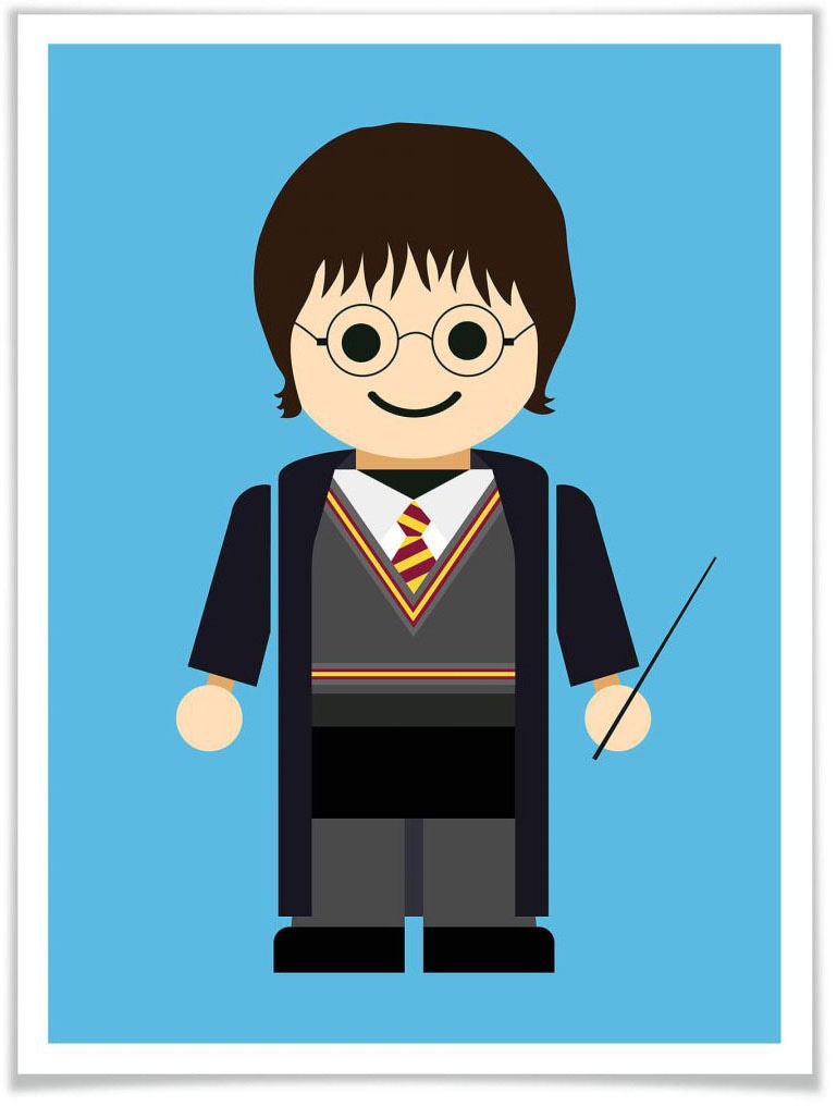 Wall-Art Poster »Playmobil Harry Potter Spielzeug«, Kinder, (1 St.), Poster ohne Bilderrahmen