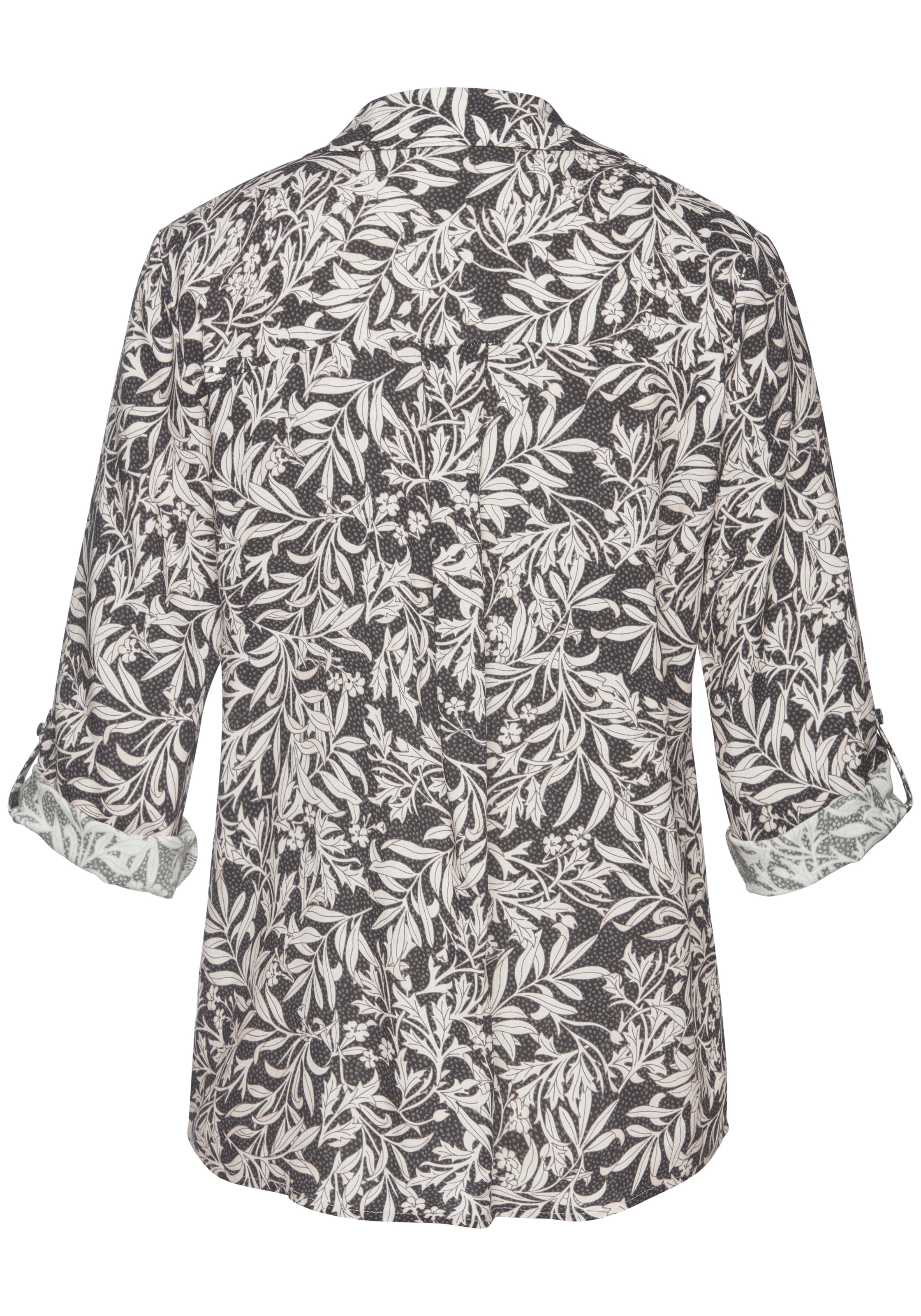 LASCANA Schlupfbluse mit Alloverdruck und 3/4-Ärmeln, elegante Damenbluse