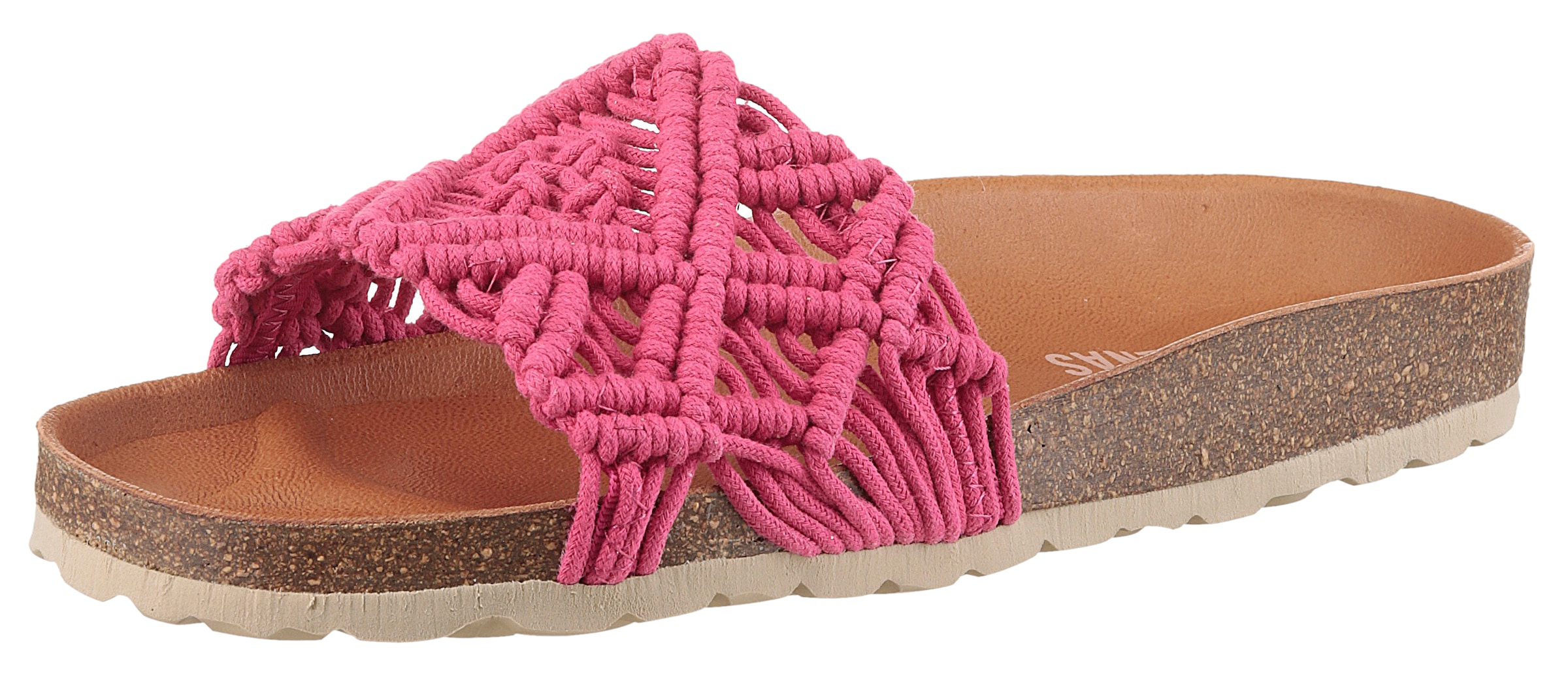 VERBENAS Pantoffel »Raga Knots Digital«, Sommerschuh, Schlappen, Hausschuh in gehäkeltem Look