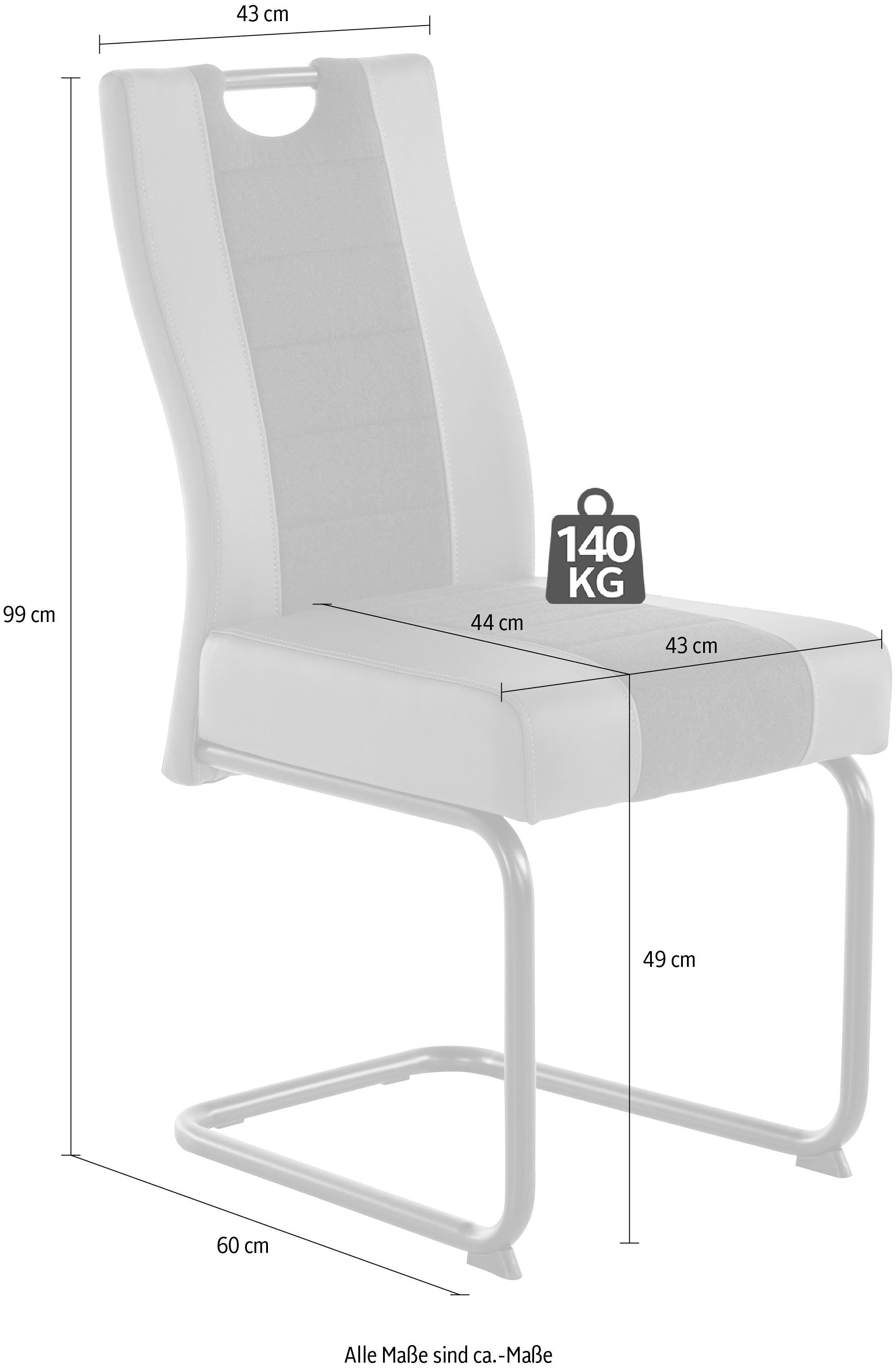 BAUR 2 »Erika S«, 4 Stuhl | 4 HELA Kunstleder-Webstoff, (Set), Stück St., oder bestellen