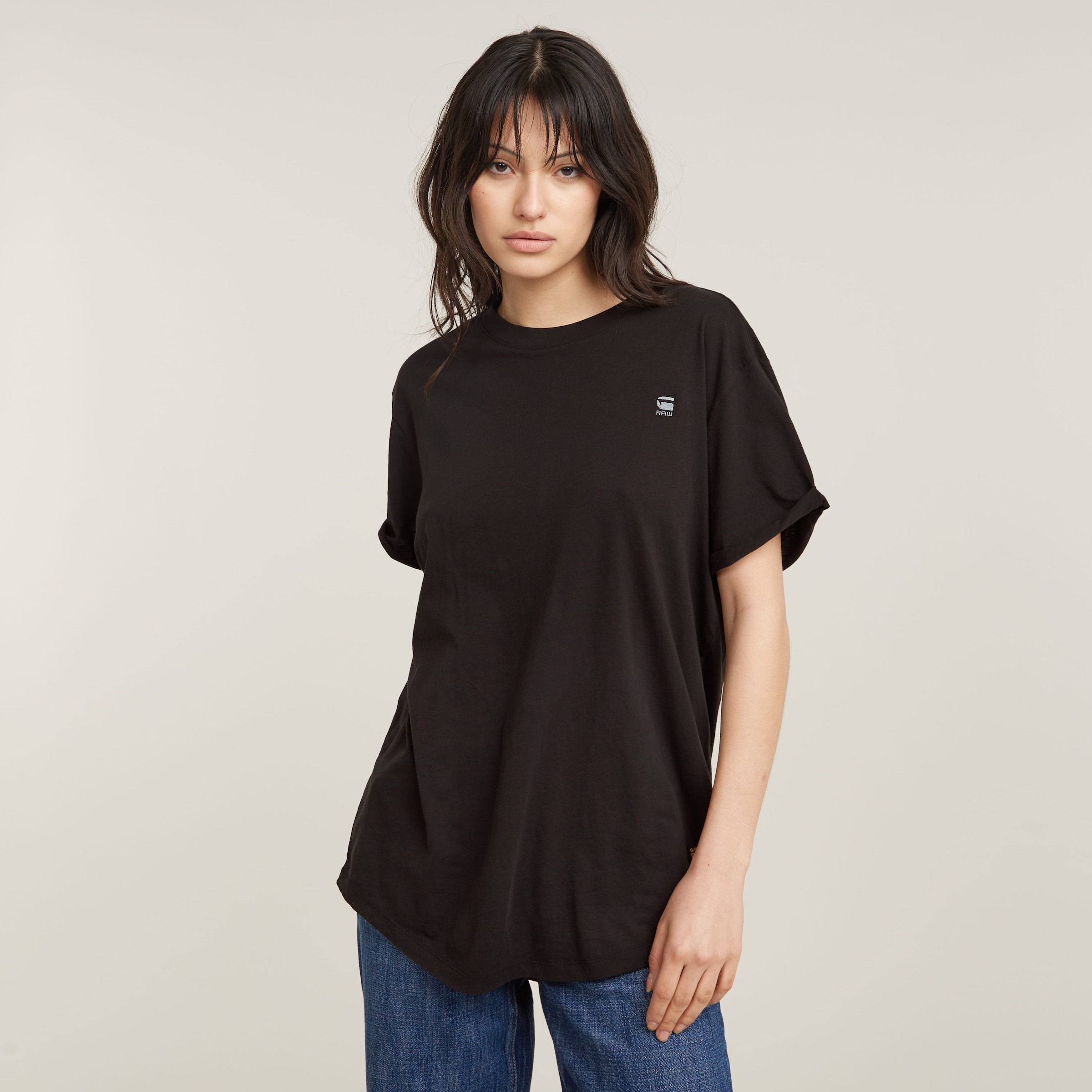 G-STAR T-Shirt "Lash fem loose", mit fixiertem Umschlagsaum günstig online kaufen