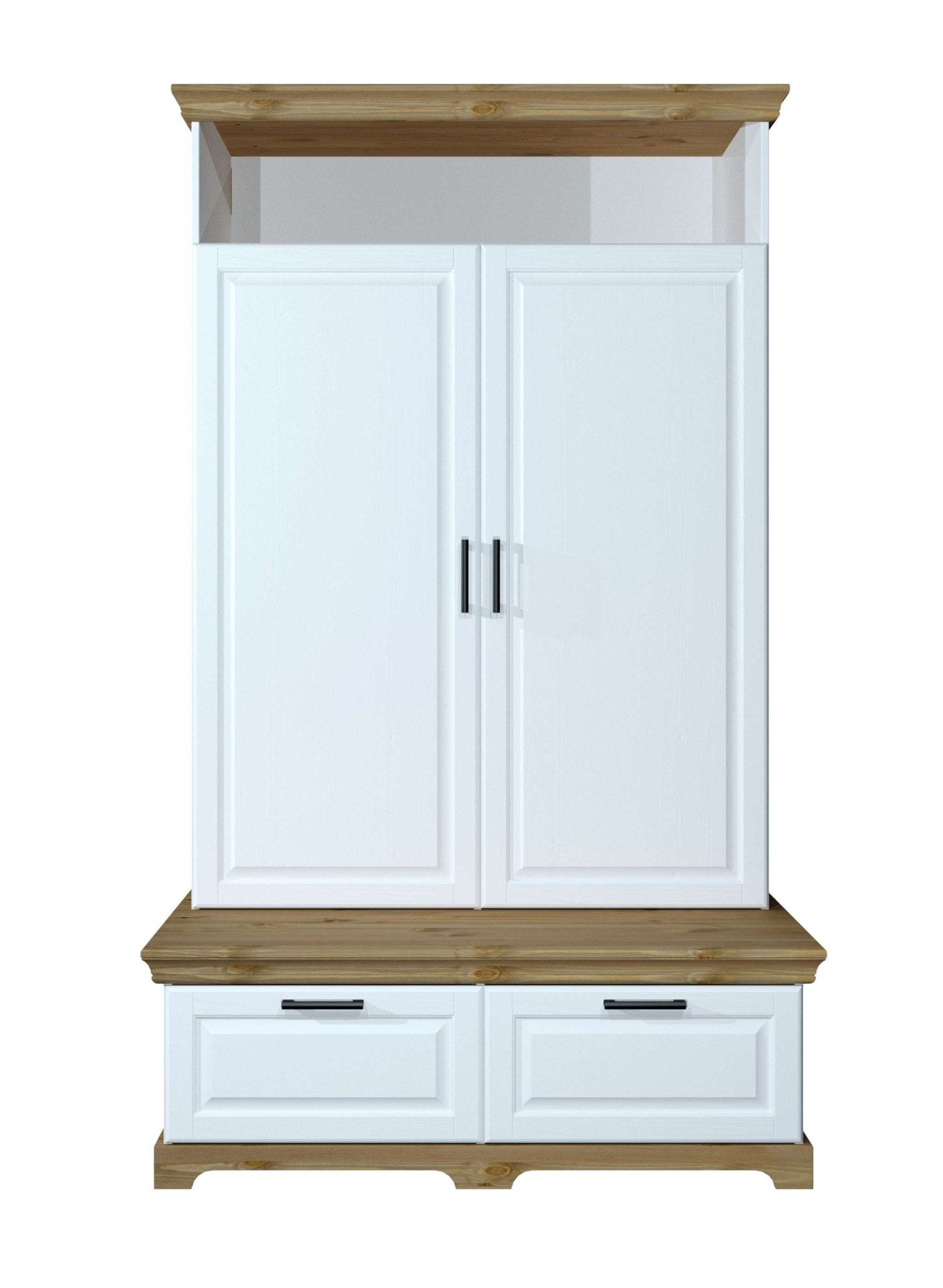 OTTO home Kleiderschrank »Rügen Garderobenschrank, Drehtürenschrank, Schrank«, FSC® zertifizierte massive Kiefer, Breite 127 cm
