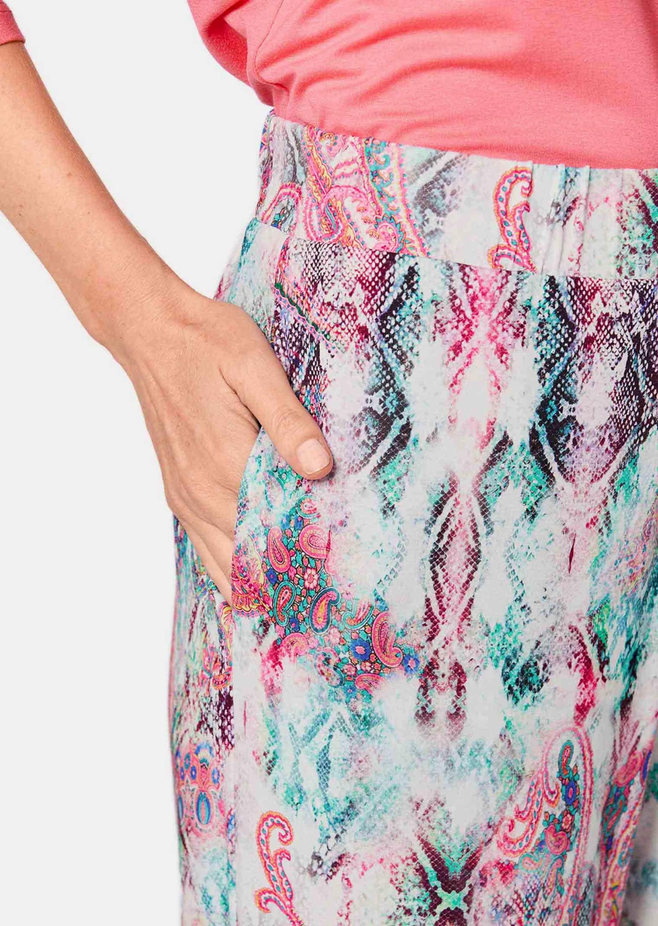GOLDNER 2-in-1-Hose »Druckhose Louisa Attraktive Druckhose Louisa mit weichem Fall«