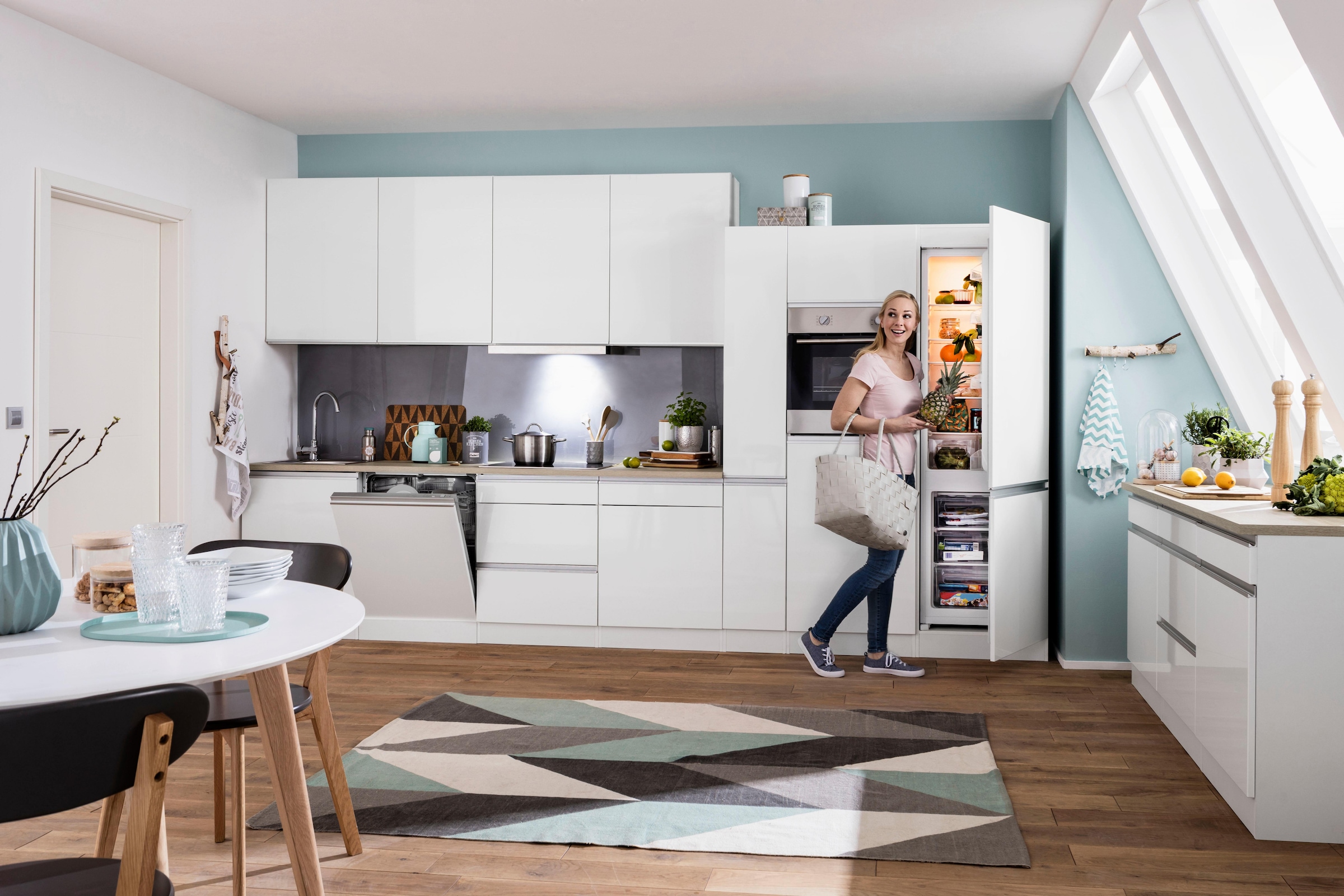 KOCHSTATION Küchenzeile »KS-Ohio«, ohne E-Geräte, Breite 390 cm