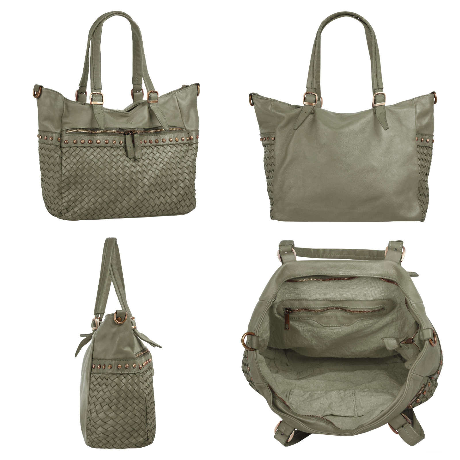 Samantha Look Shopper, echt Leder, Made in Italy