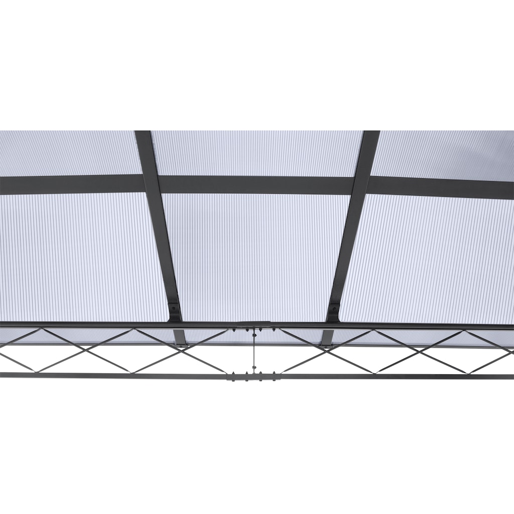 KONIFERA Pavillon »Nizza«, 360x300 cm, Stahlgestell, Polycarbonat-Dachplatten, inkl. Moskitonetze