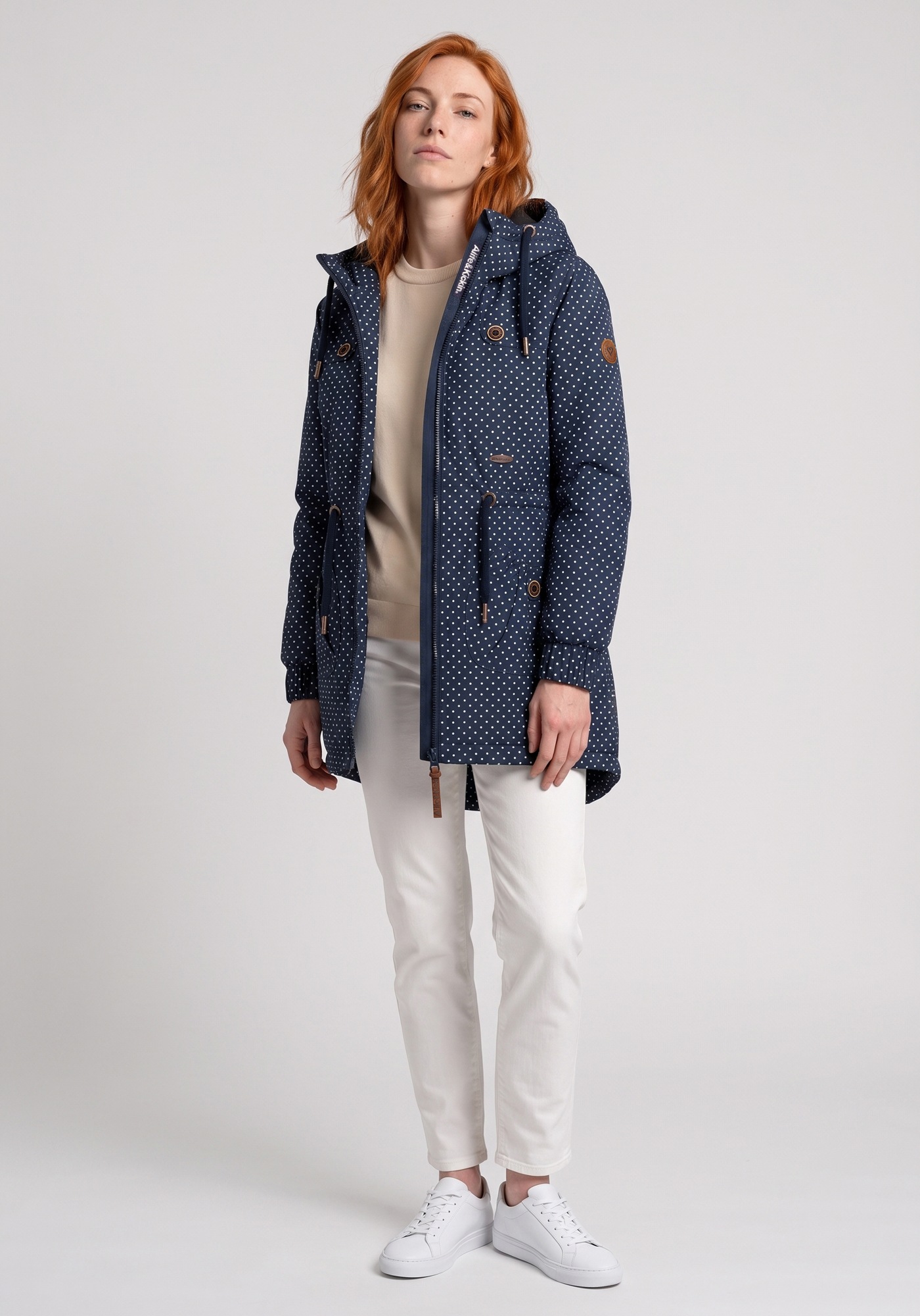 Alife & Kickin »CHARLOTTEAKB« mit Kapuze gefütterter Parka, Kapuzenjacke durch Bindeband tailliert