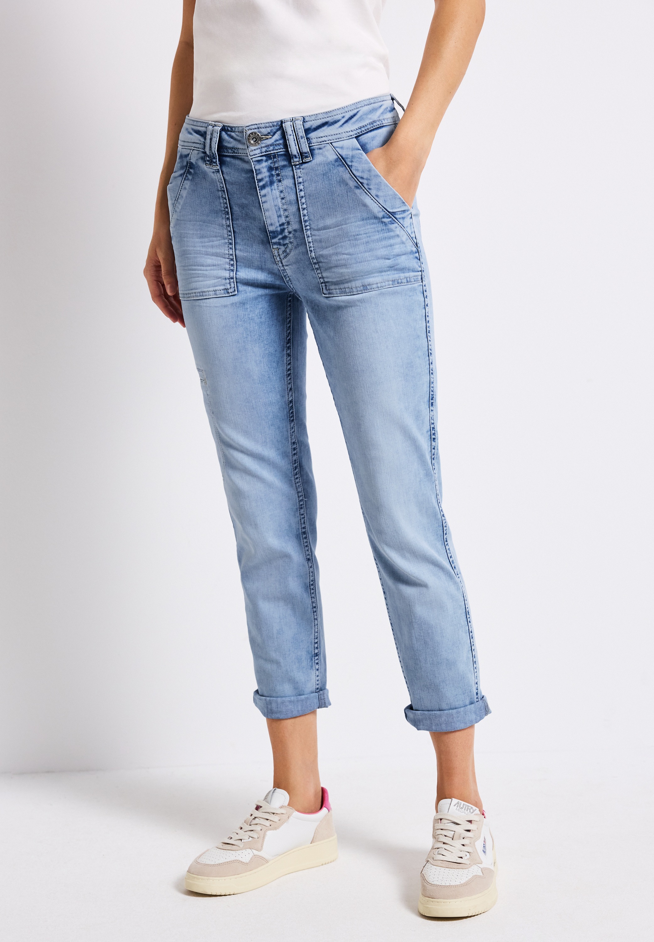 STREET ONE Cargohose, aus Baumwolle mit Stretchanteil günstig online kaufen