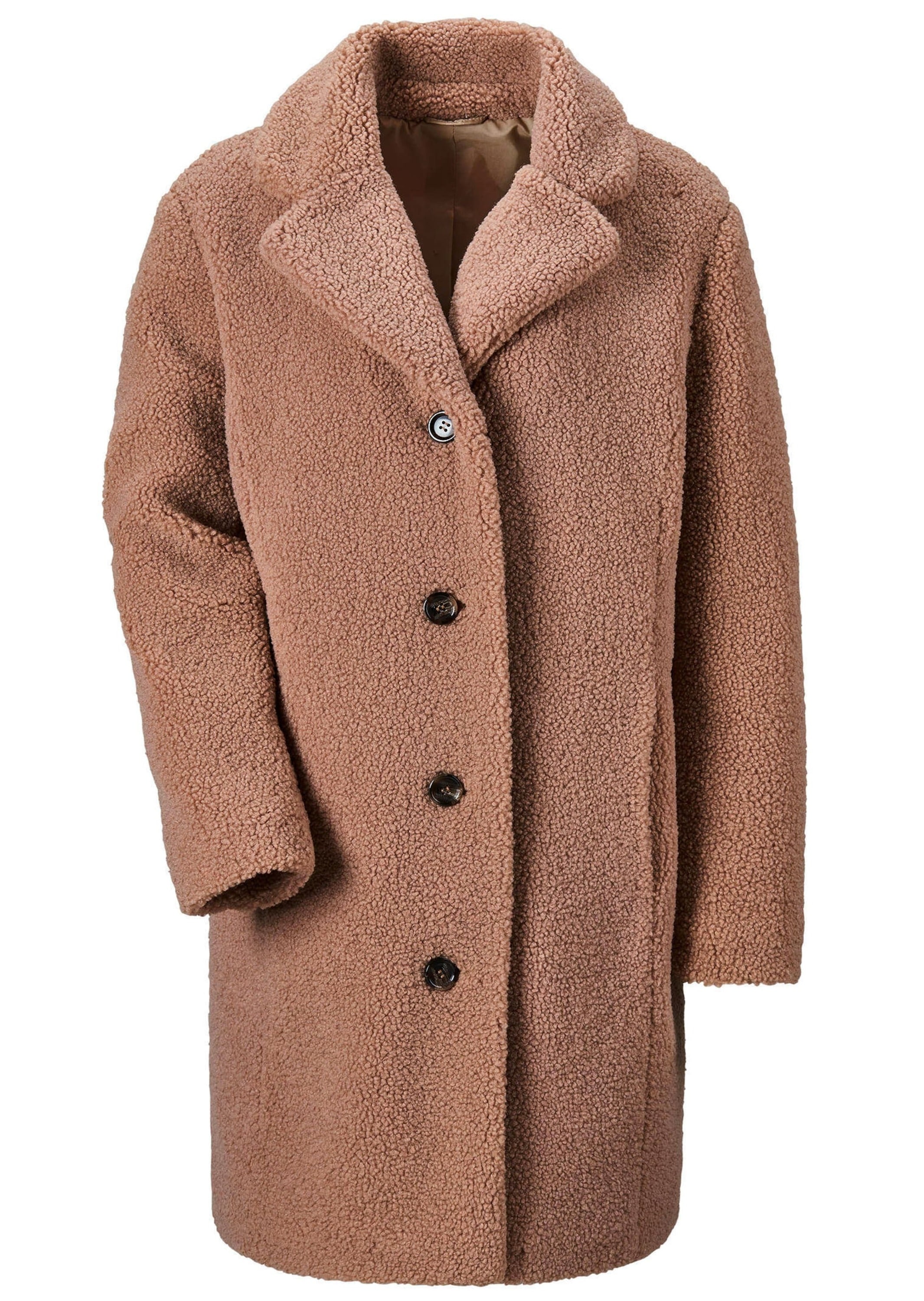 GOLDNER Langmantel "Kurzgröße Mantel in Felloptik" günstig online kaufen