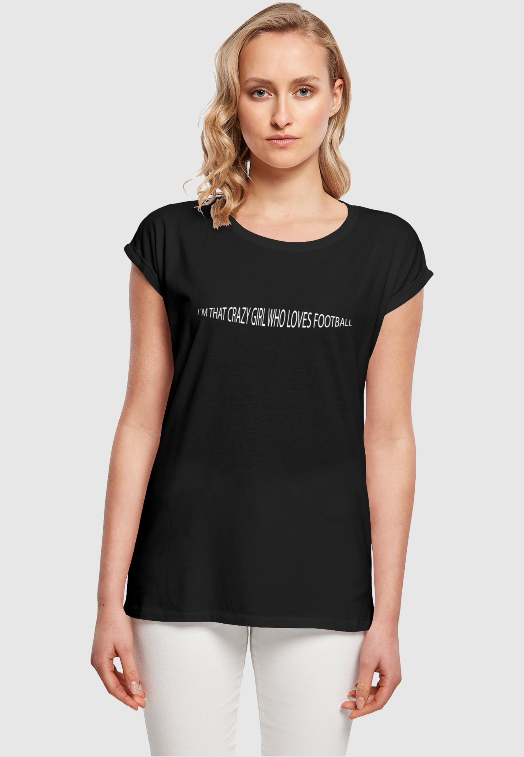 Thumbnail - Merchcode T-Shirt "Merchcode Damen Ladies Football Girl Extended Shoulder Tee", (1 tlg.)