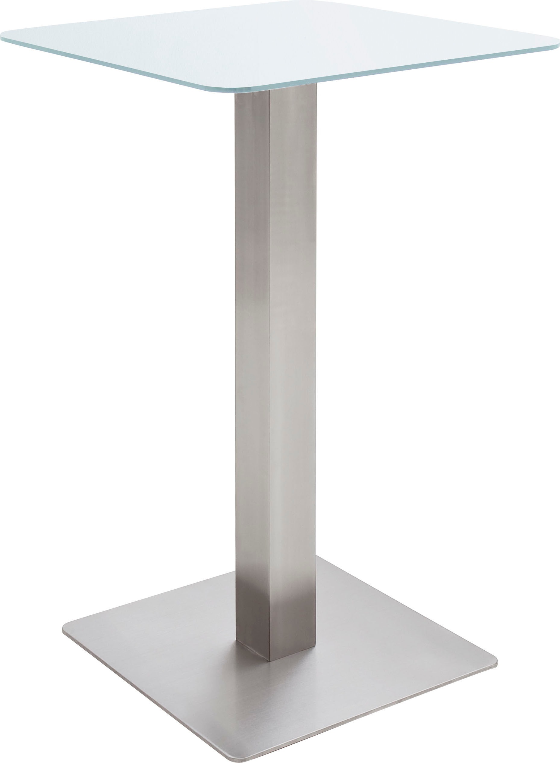 MCA furniture Bartisch »Zarina«, Bartisch mit Glaskeramik Tischplatte mit Edelstahl Gestell