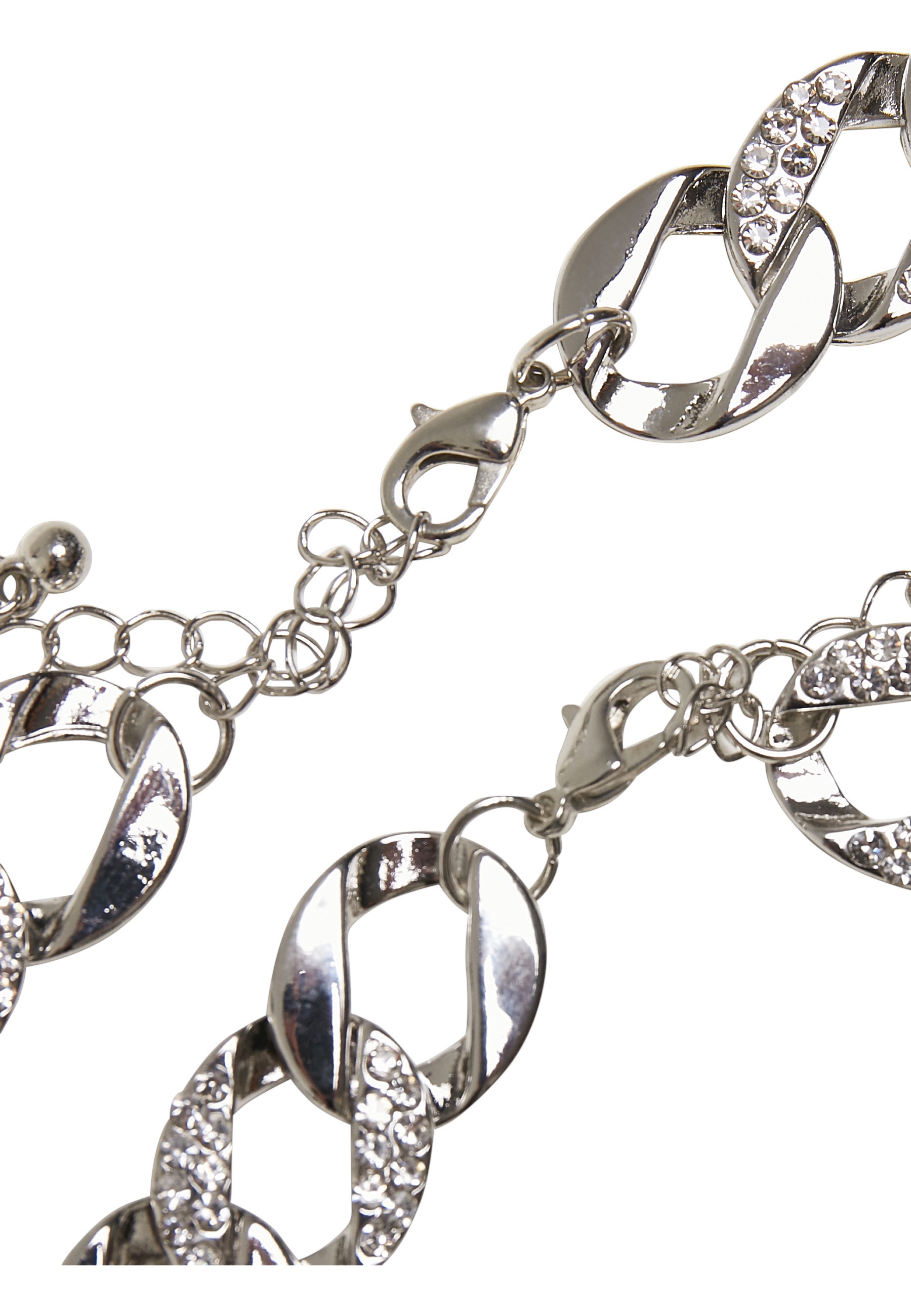 URBAN CLASSICS Bettelarmband »Urban Classics Unisex Basic Diamond Necklace And Bracelet Set«